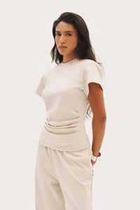 Sora Fitted Tee - Stone