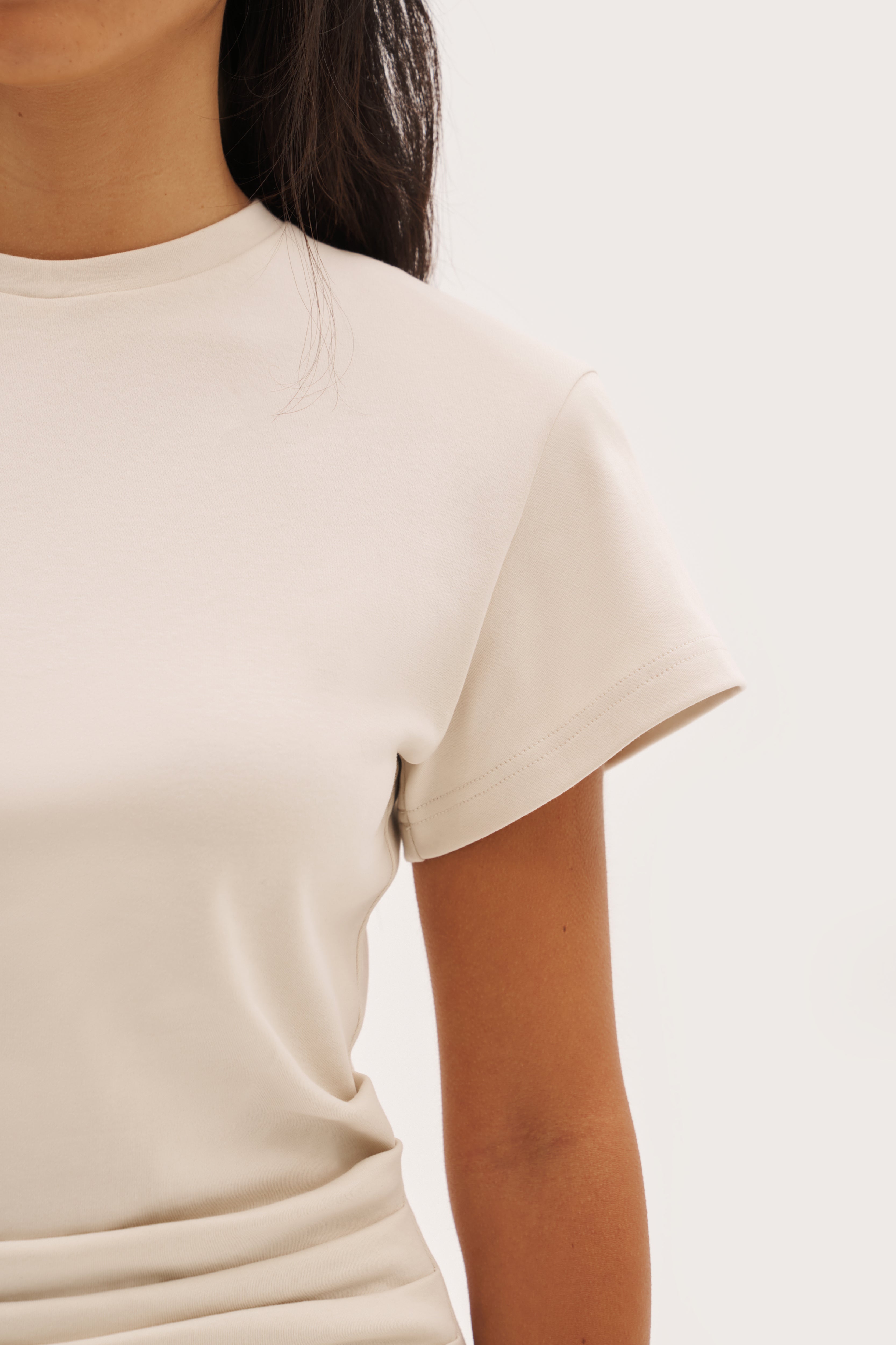 Sora Fitted Tee - Stone