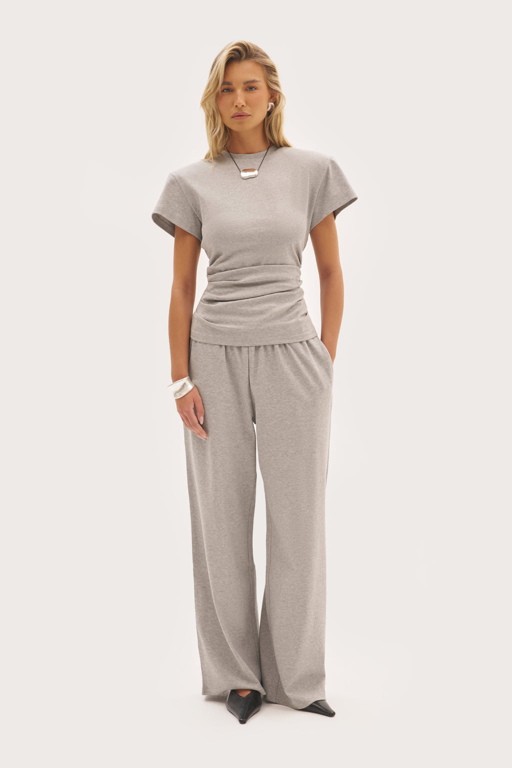 Sora Fitted Tee - Grey