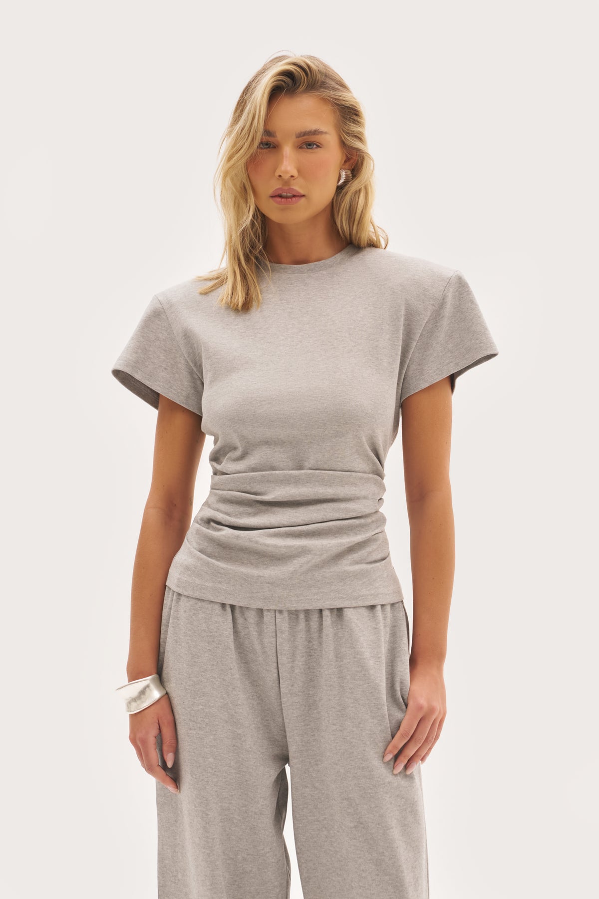 Sora Fitted Tee - Grey