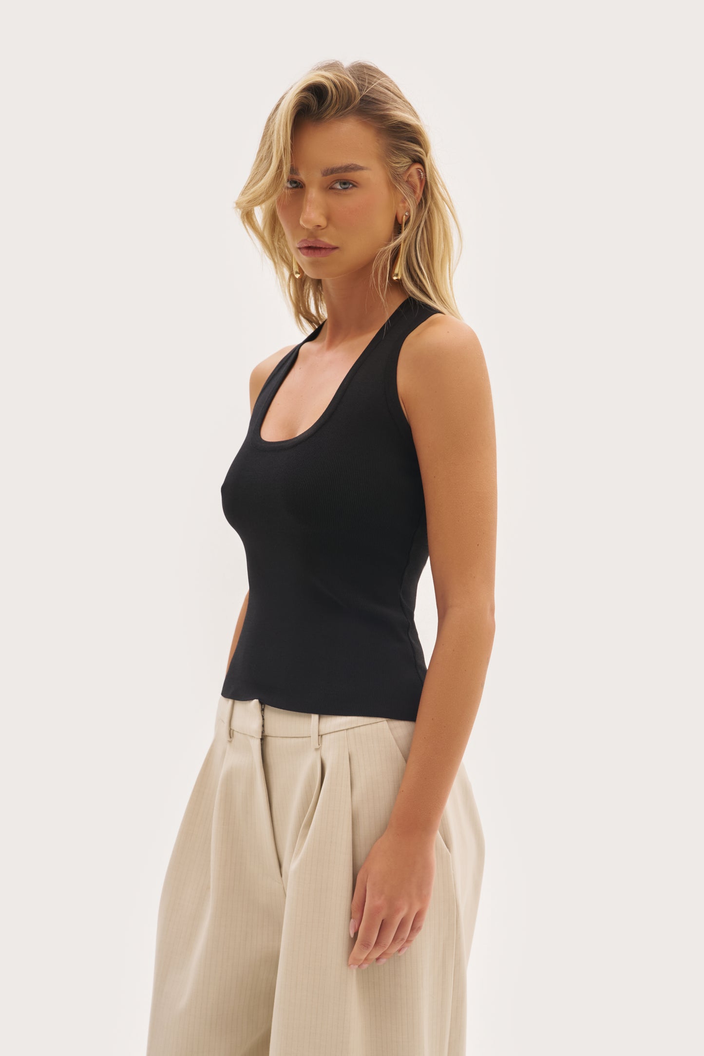 Prima Knitted Tank - Black