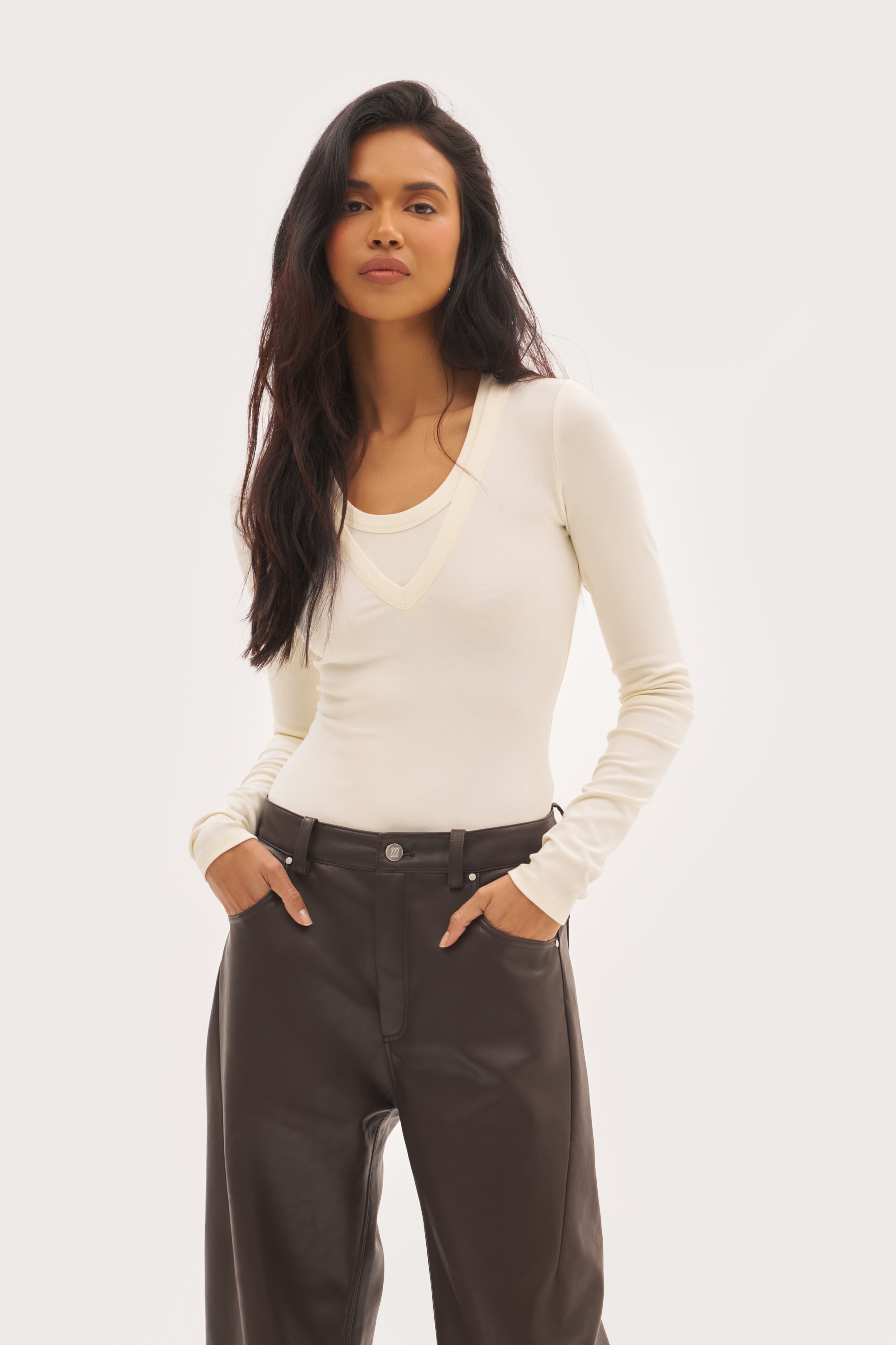 Stacked Sleeve Bodysuit - Buttercream