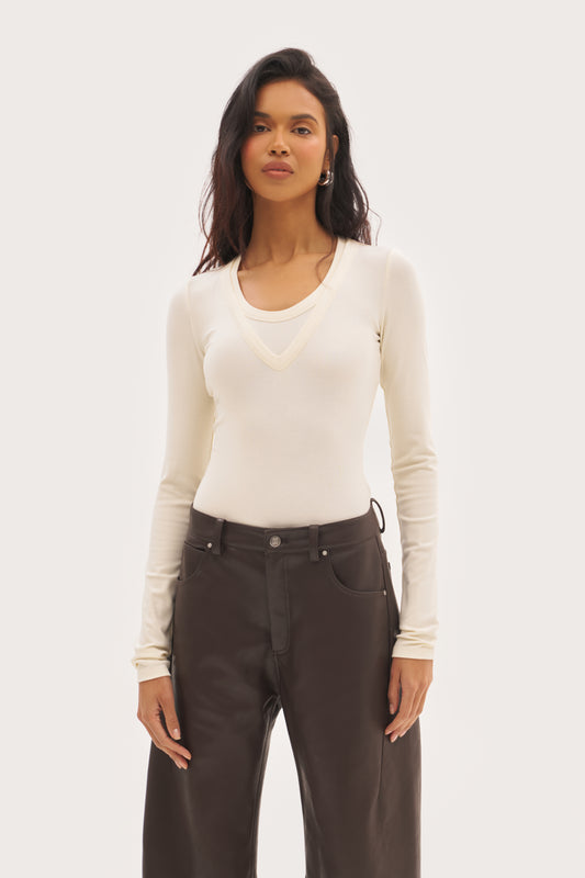 Stacked Sleeve Bodysuit - Buttercream