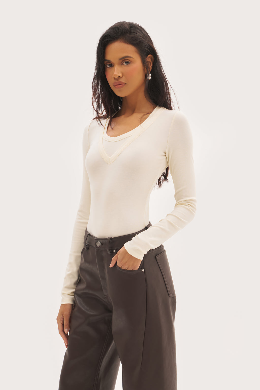 Stacked Sleeve Bodysuit - Buttercream