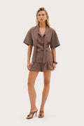 Sundown Tailored Shorts - Khaki Moss