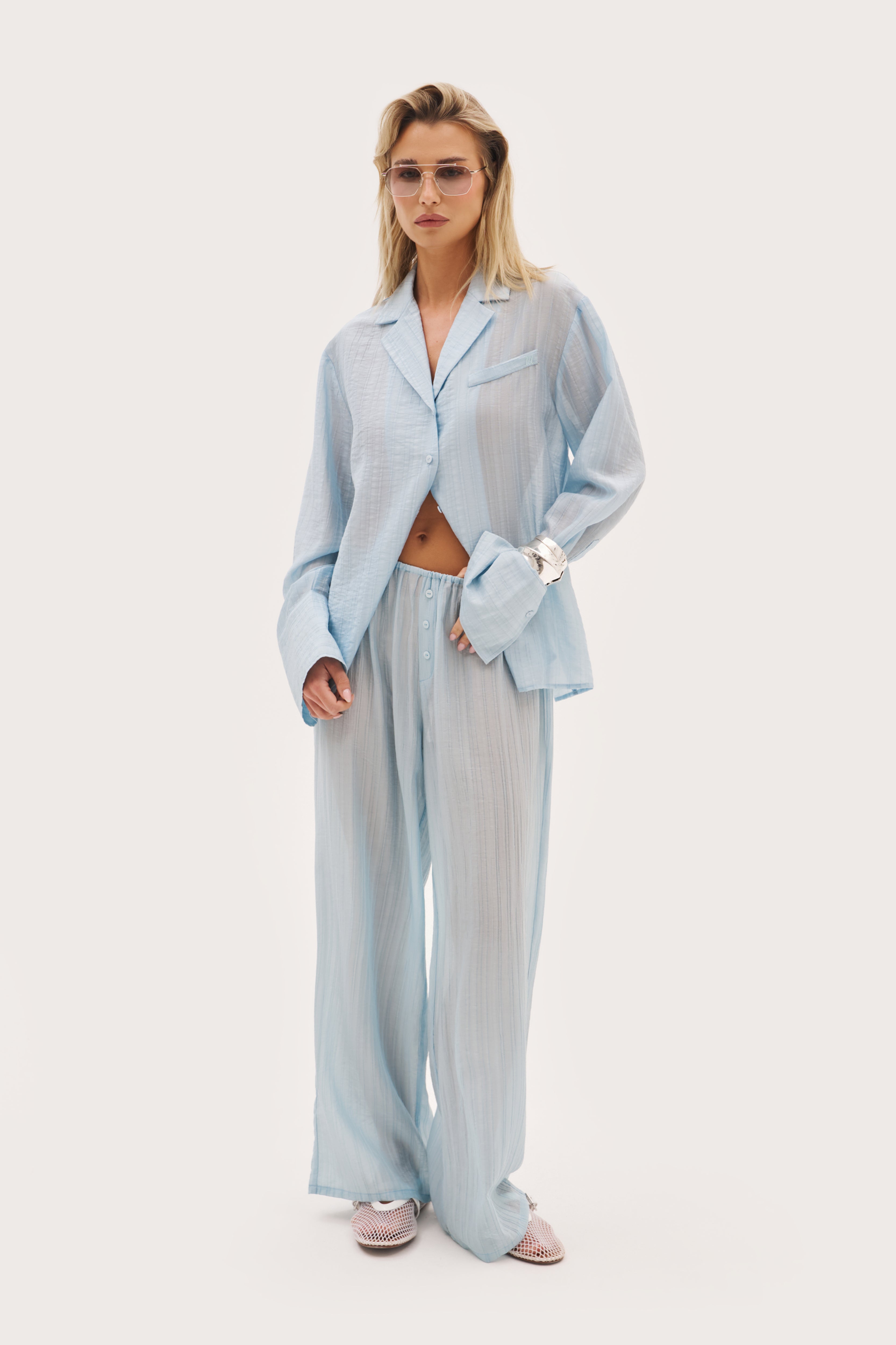 Cove Oversized Shirt - Delicate Blue
