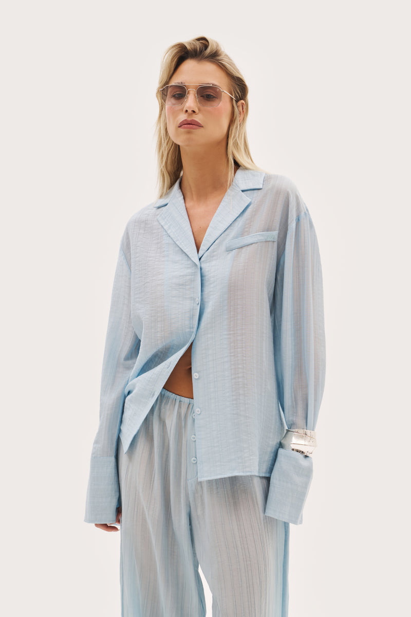 Cove Oversized Shirt - Delicate Blue