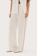 Piped Tailored Trousers - Cream