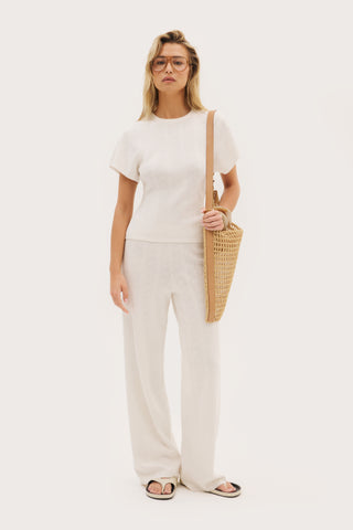 Maebe Pointelle Pants - White