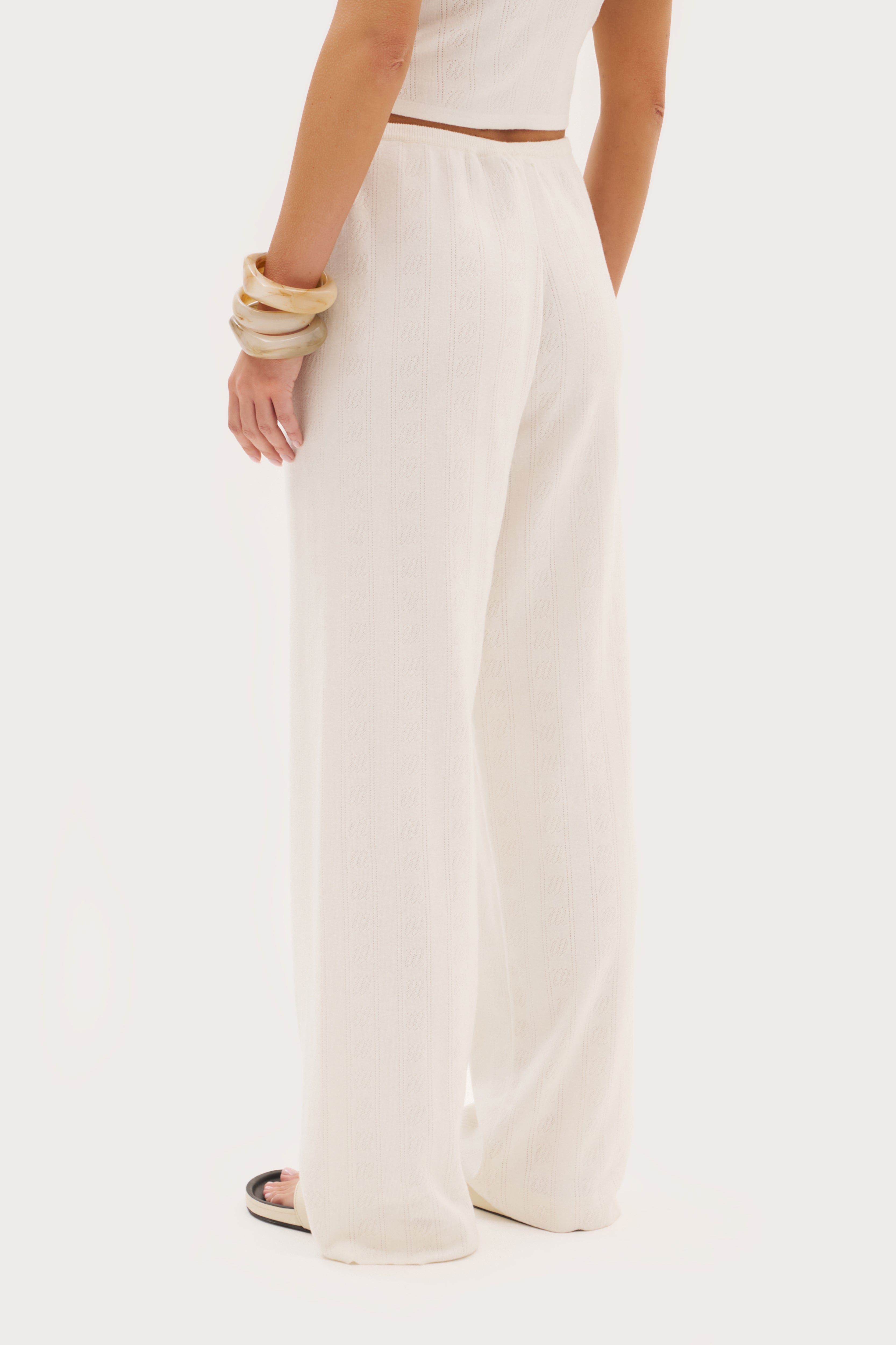 Maebe Pointelle Pants - White