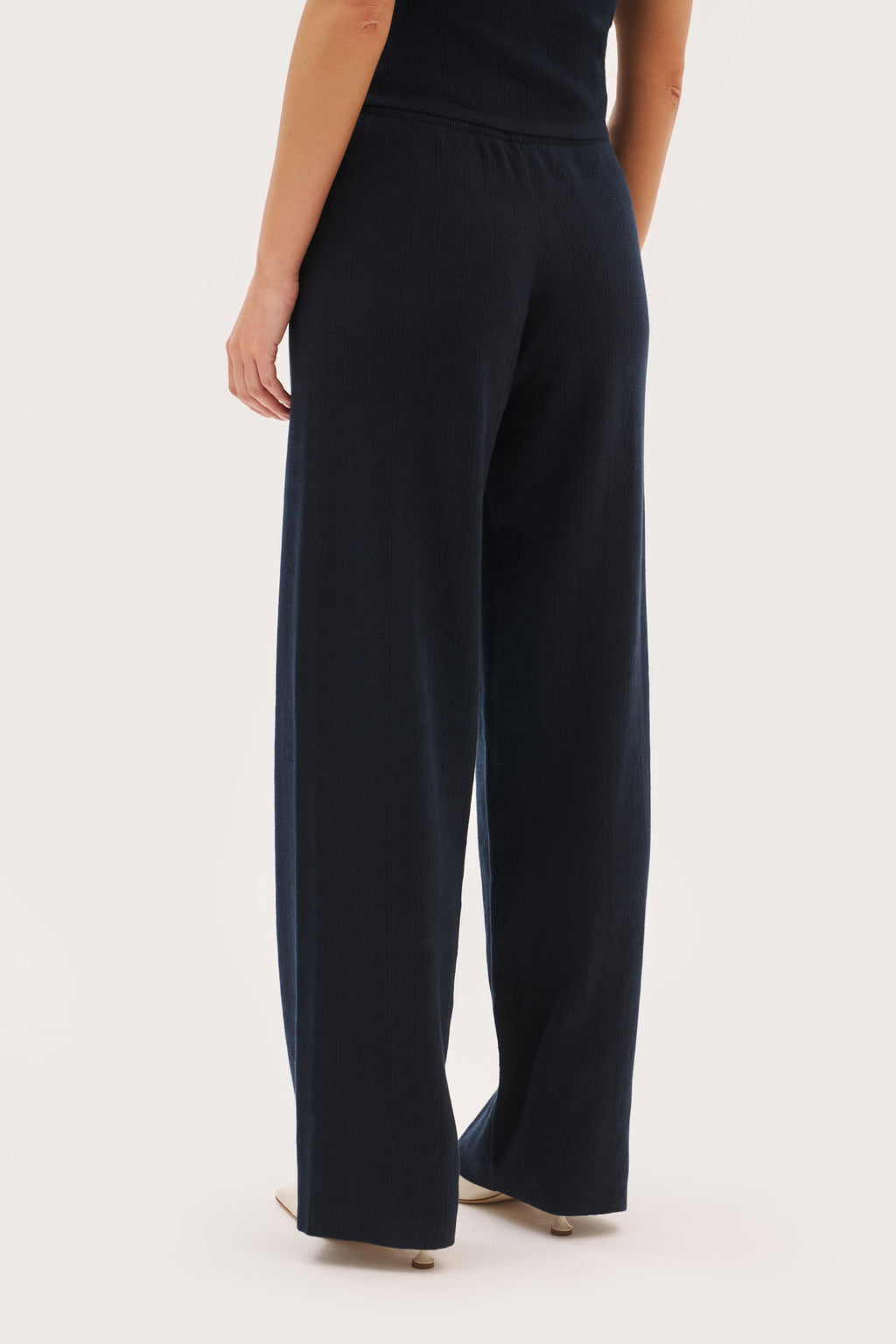 Maebe Pointelle Pants - Navy