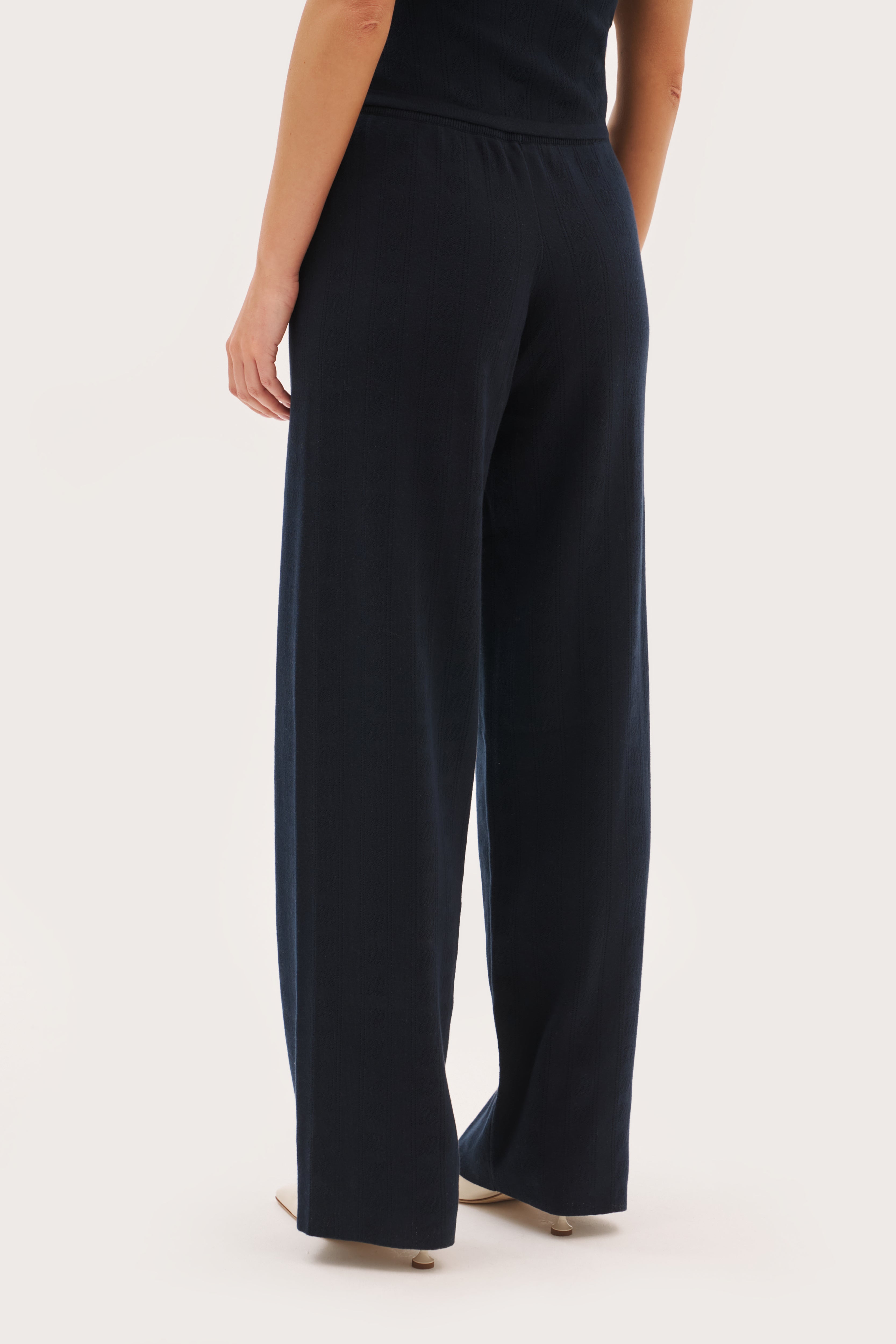 Maebe Pointelle Pants - Navy