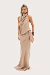 Escape Scarf Top - Beige