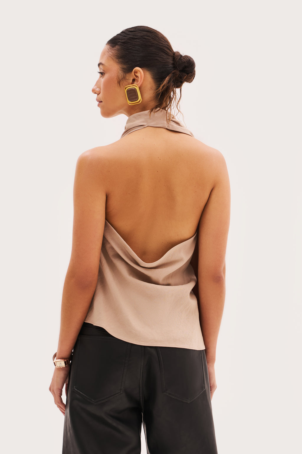Escape Scarf Top - Beige