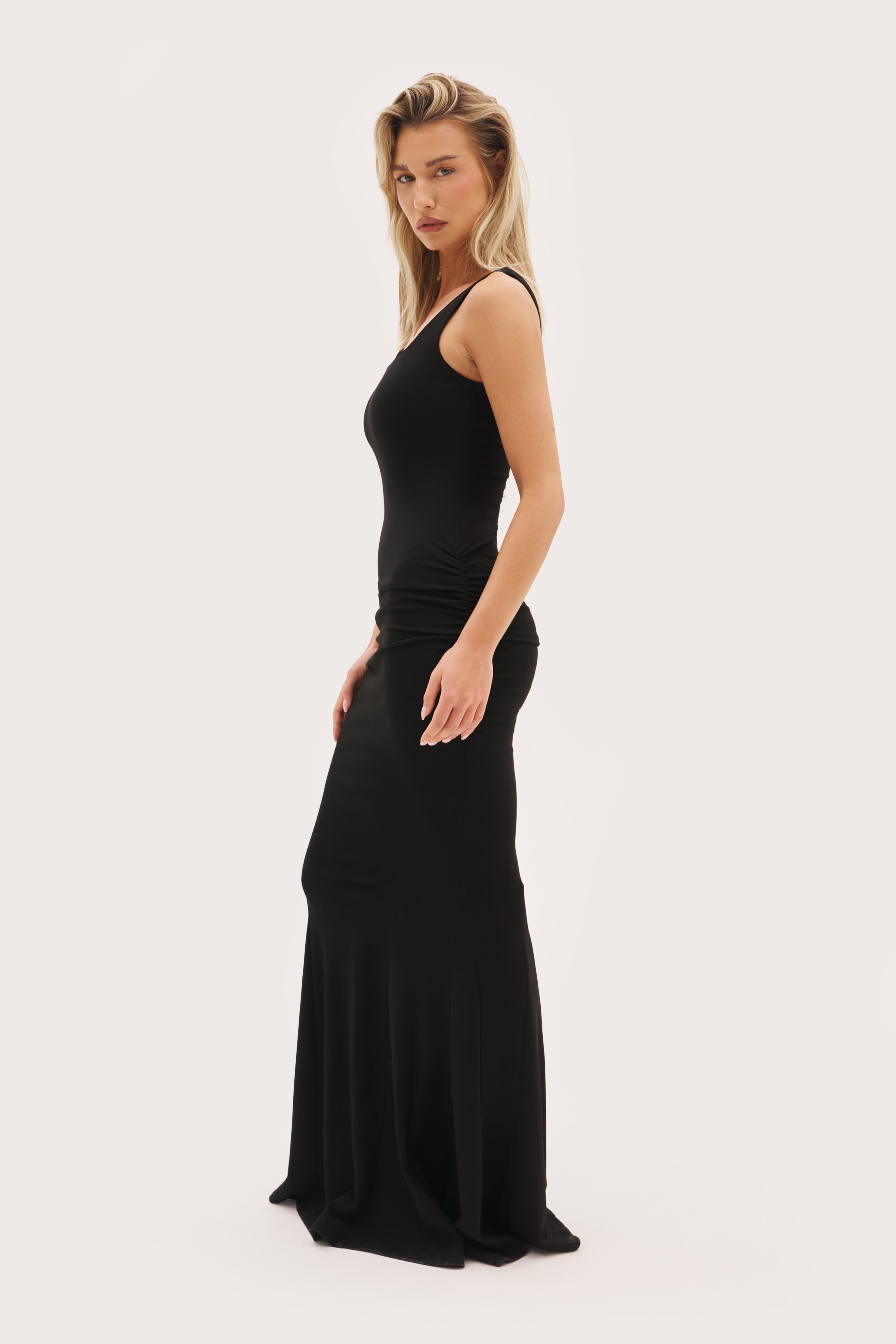 Ultimate Ruched Maxi Dress - Black