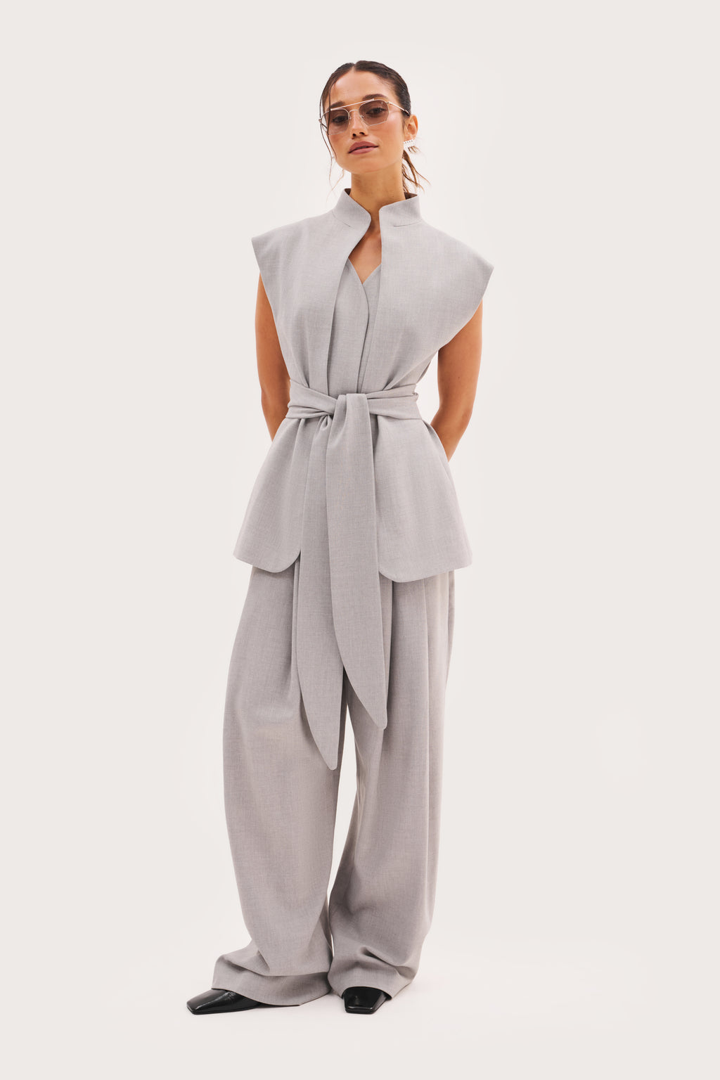 Derby Tailored Waistcoat - Light Grey