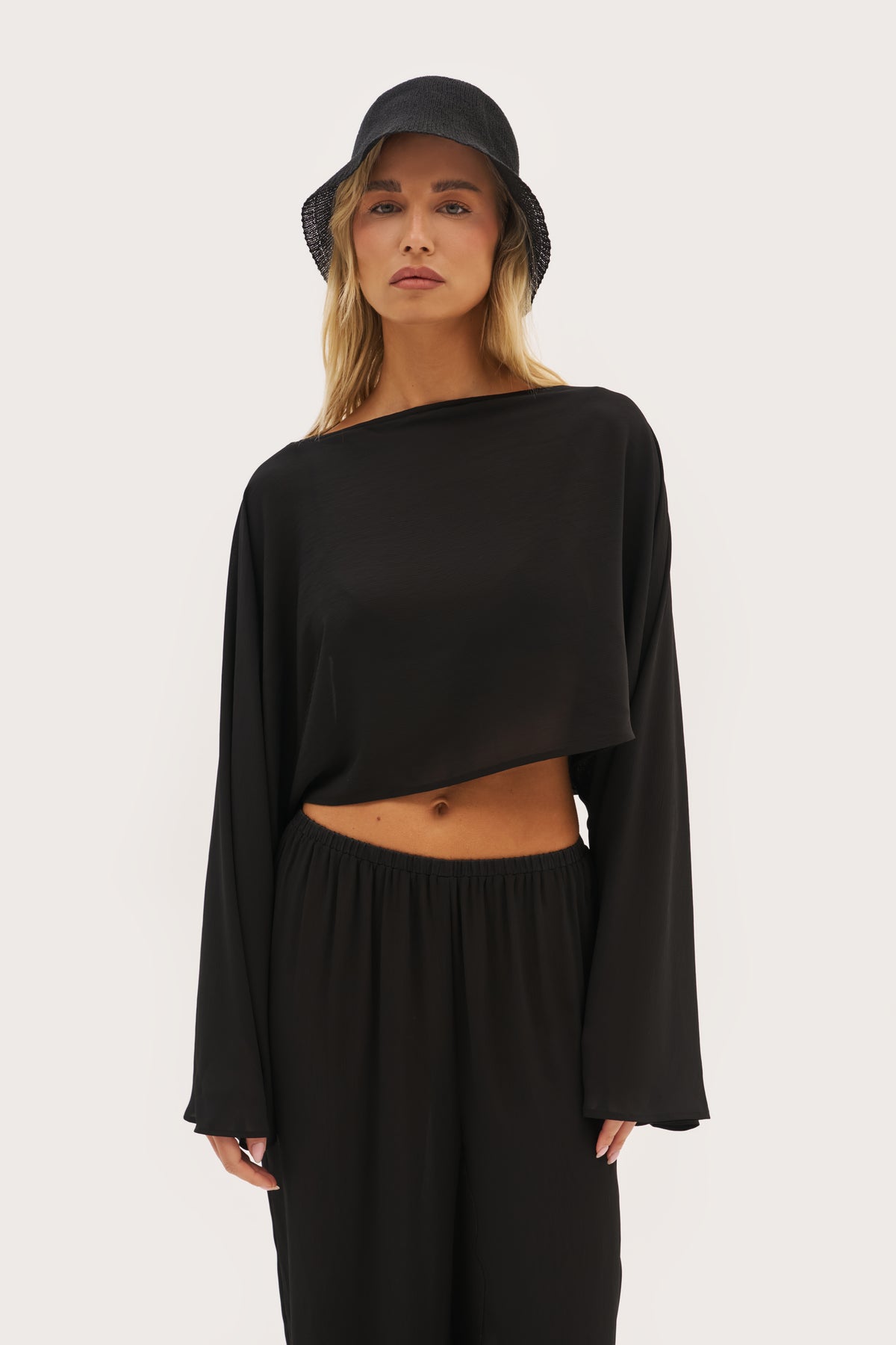 Palm Long Sleeve Top - Black