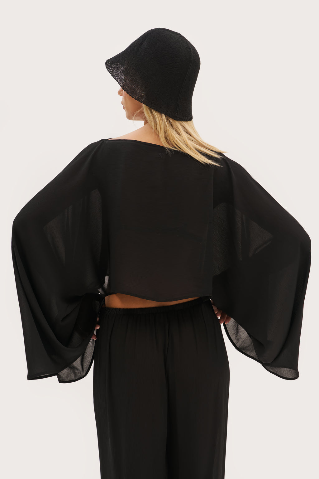 Palm Long Sleeve Top - Black
