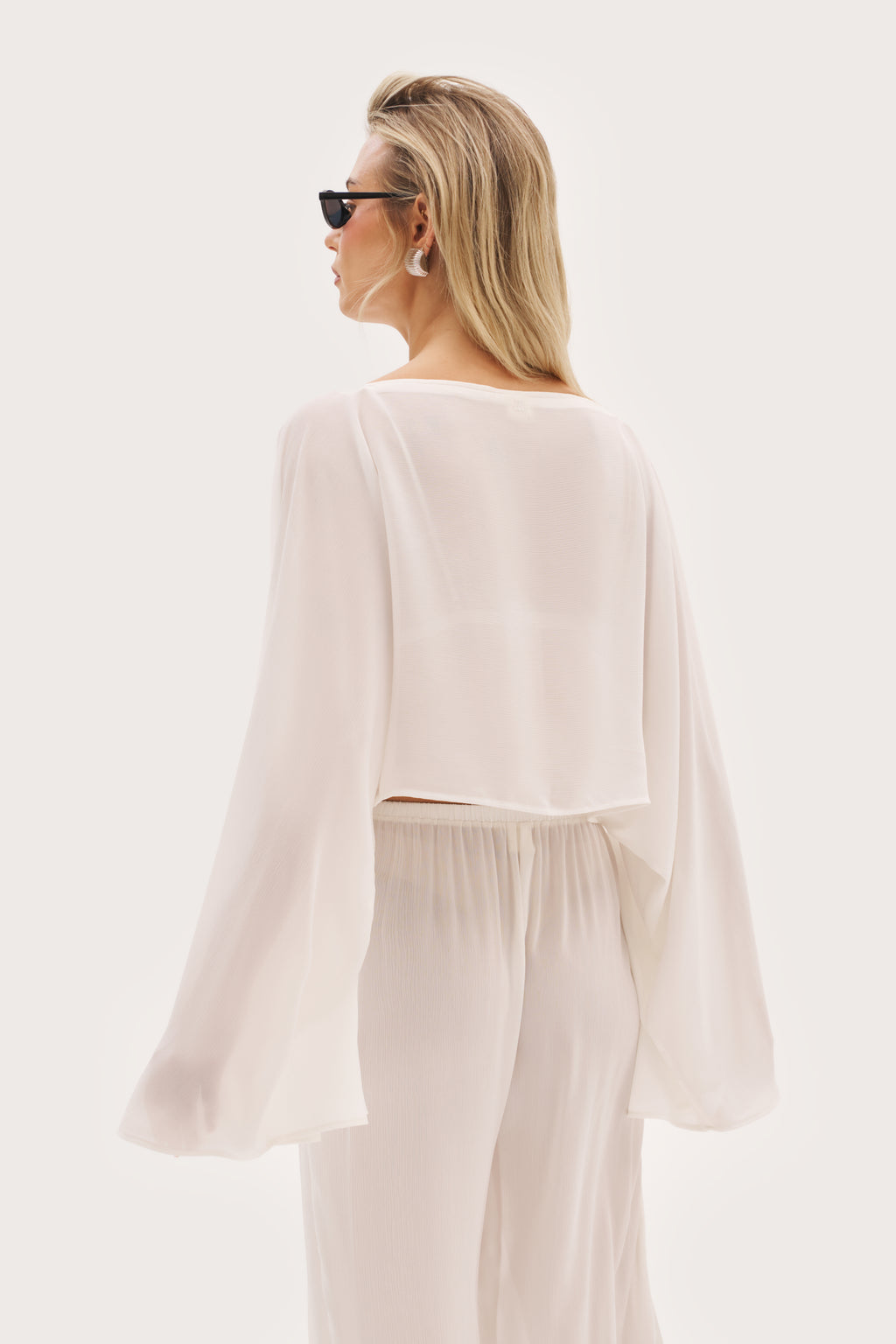 Palm Long Sleeve Top - White