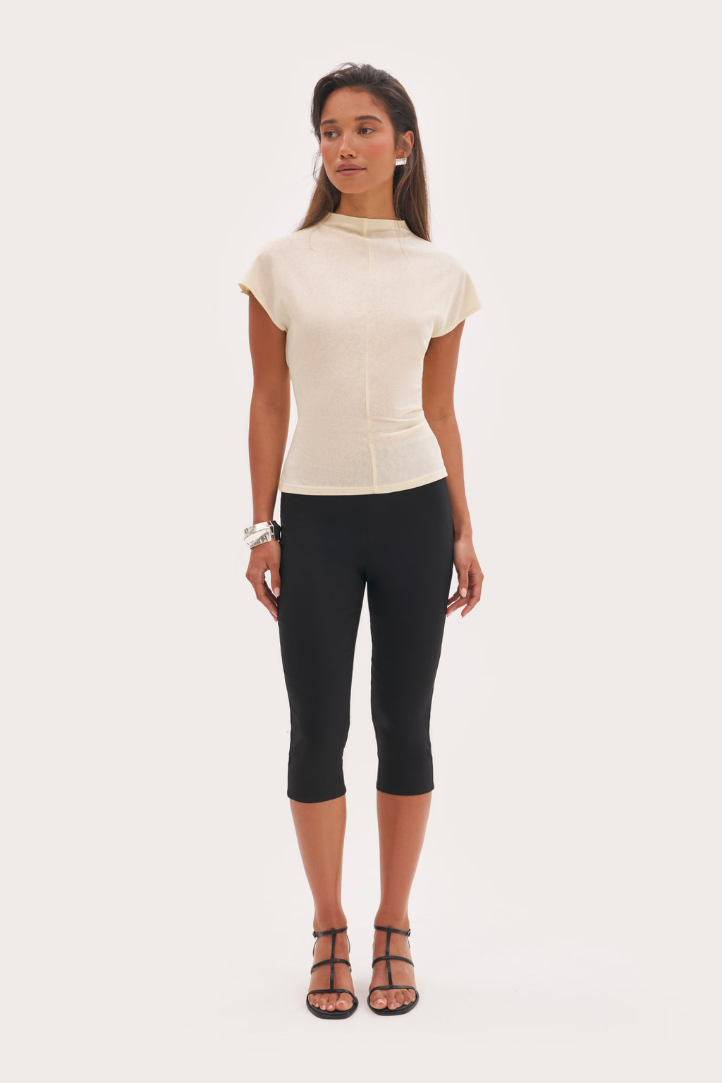 Tailored Capri Pants - Black