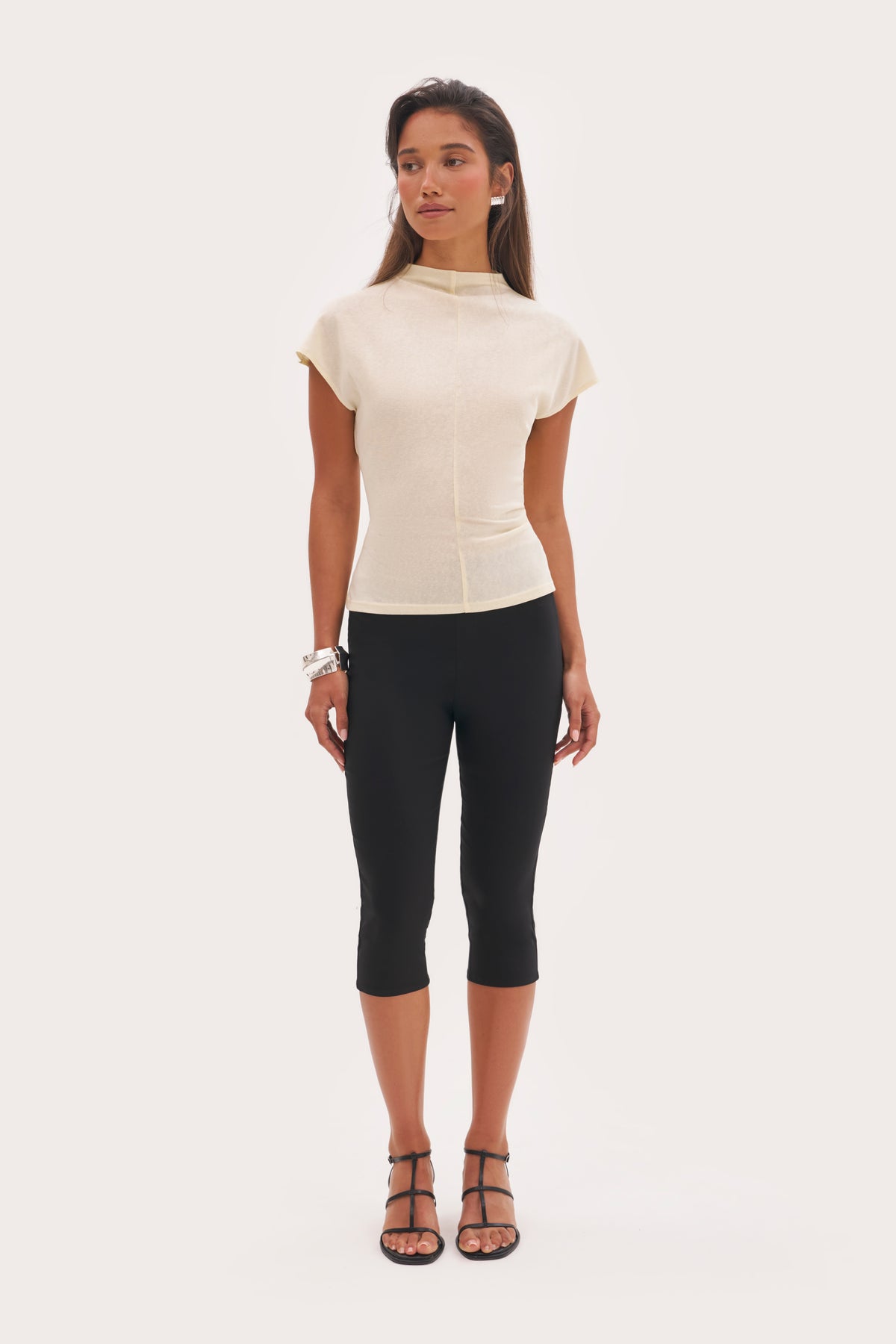 Tailored Capri Pants - Black