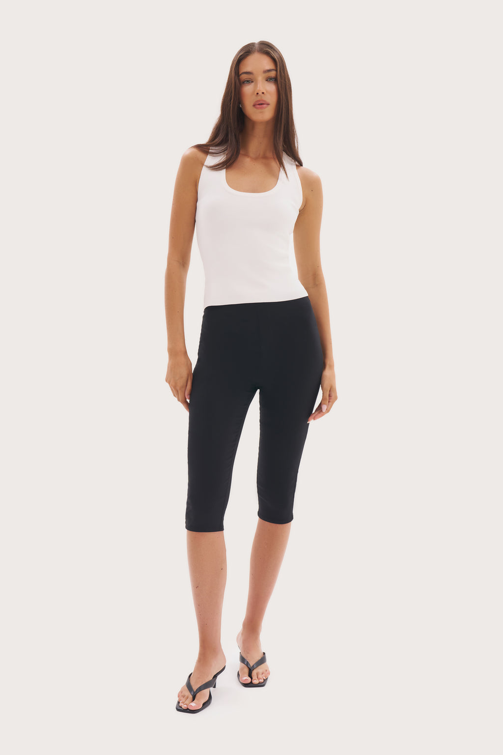 Tailored Capri Pants - Black