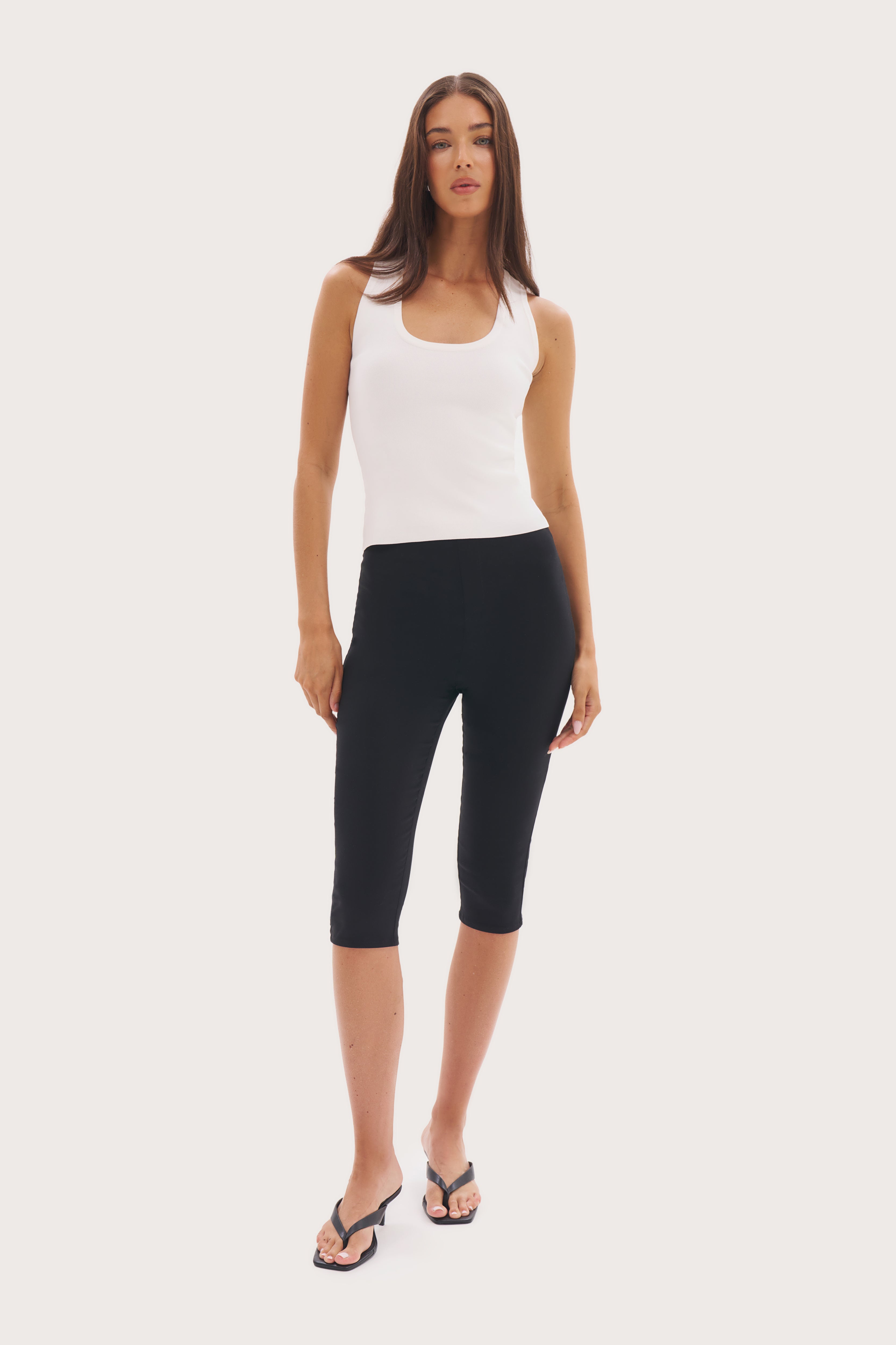 Tailored Capri Pants - Black