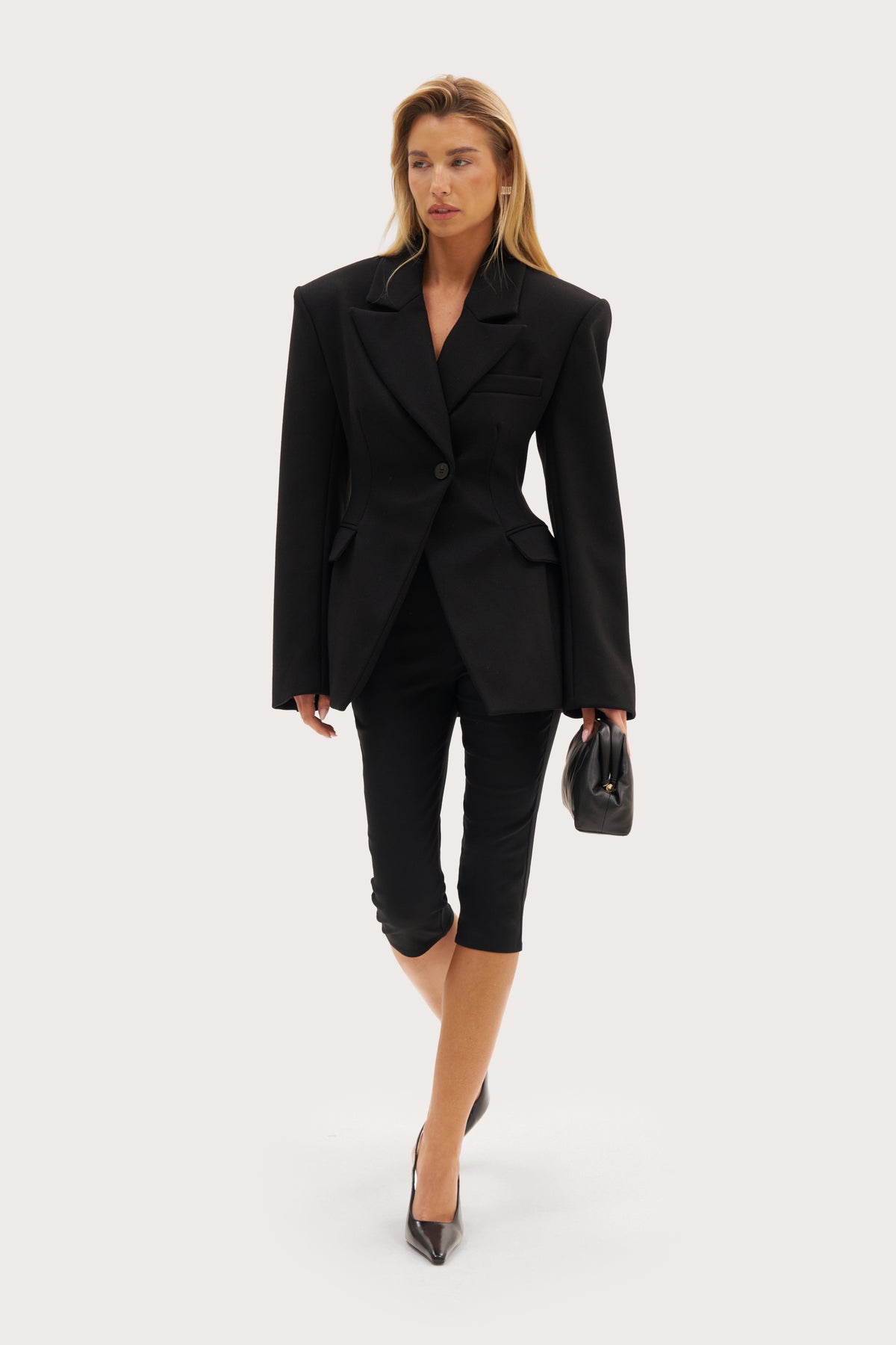 Tailored Capri Pants - Black