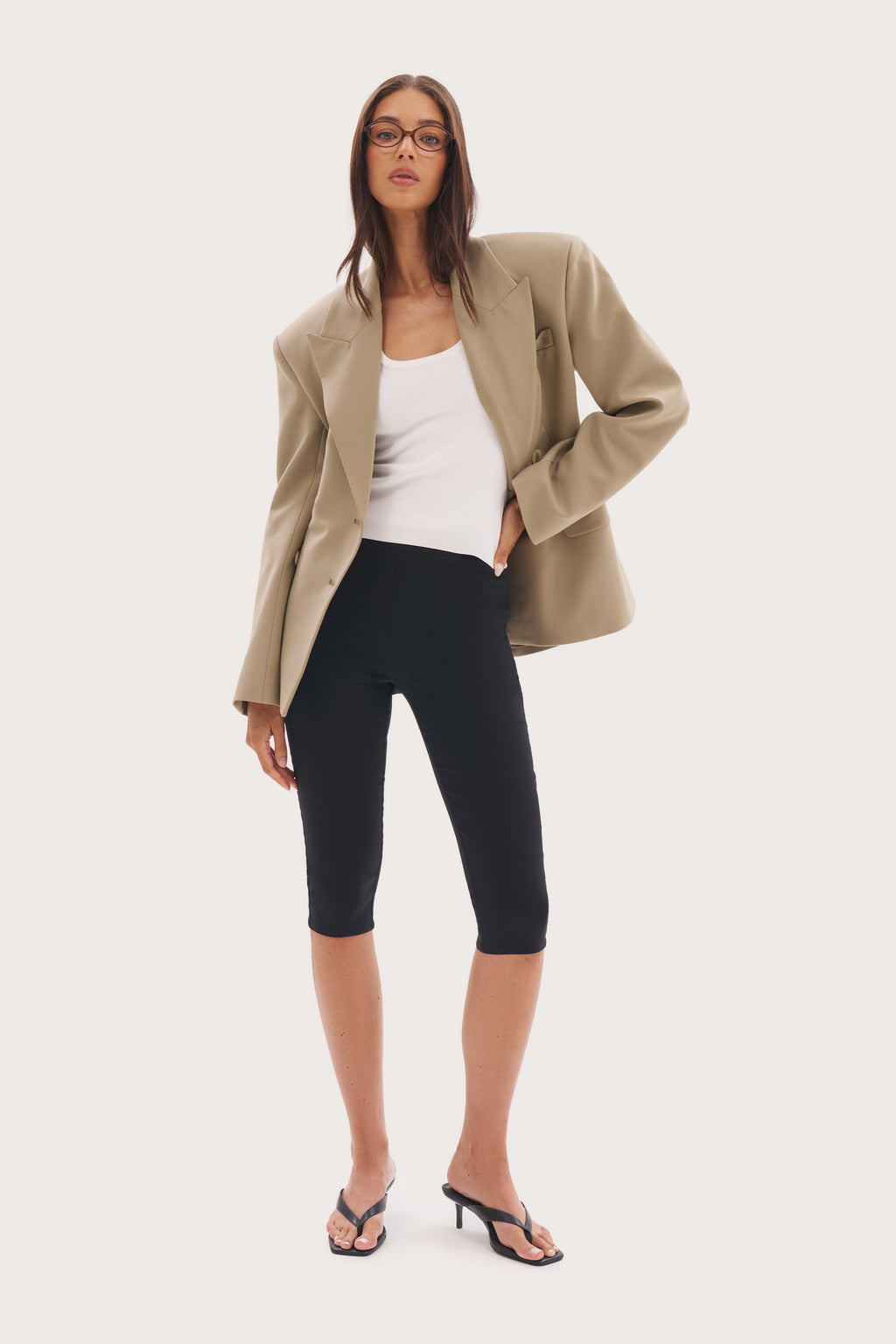 Tailored Capri Pants - Black
