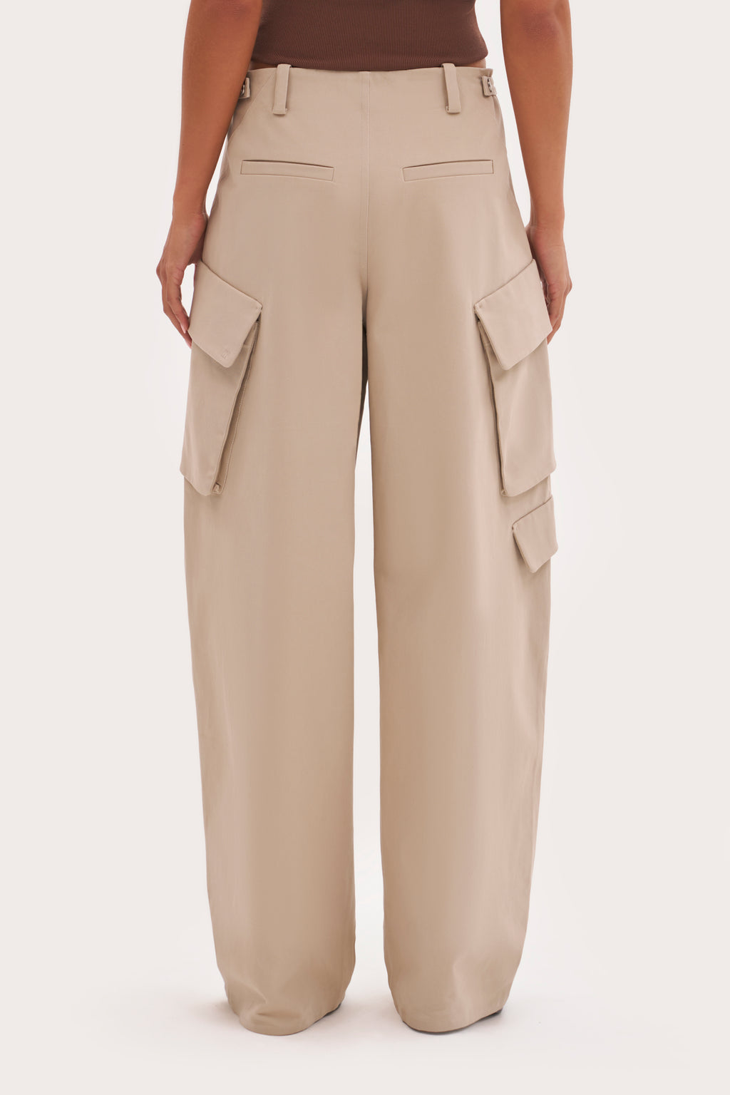 Off Duty Barrel Leg Cargo Pants - Stone