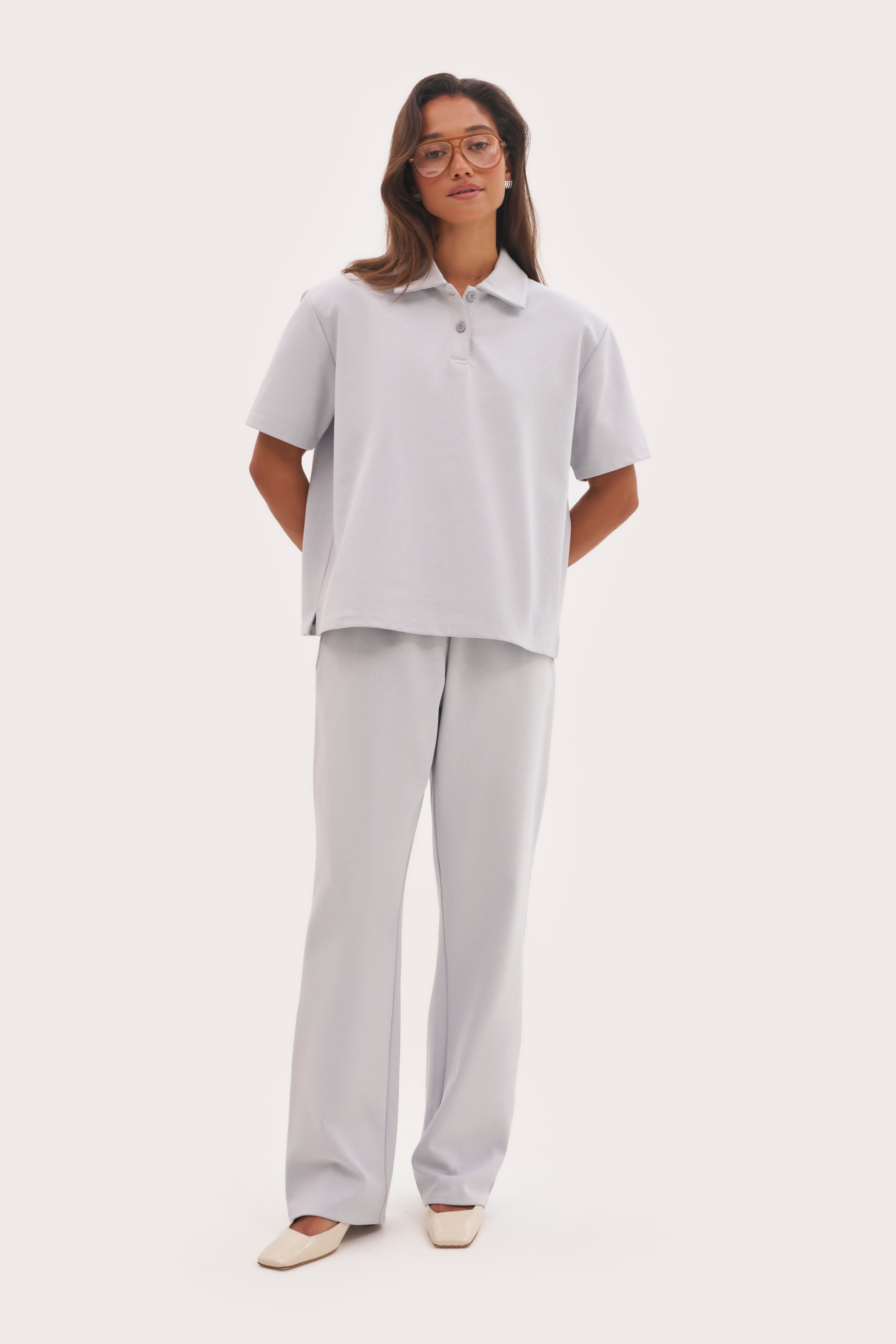 Pique Pants - Blue
