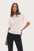 Relaxed Baby Rib Top - White
