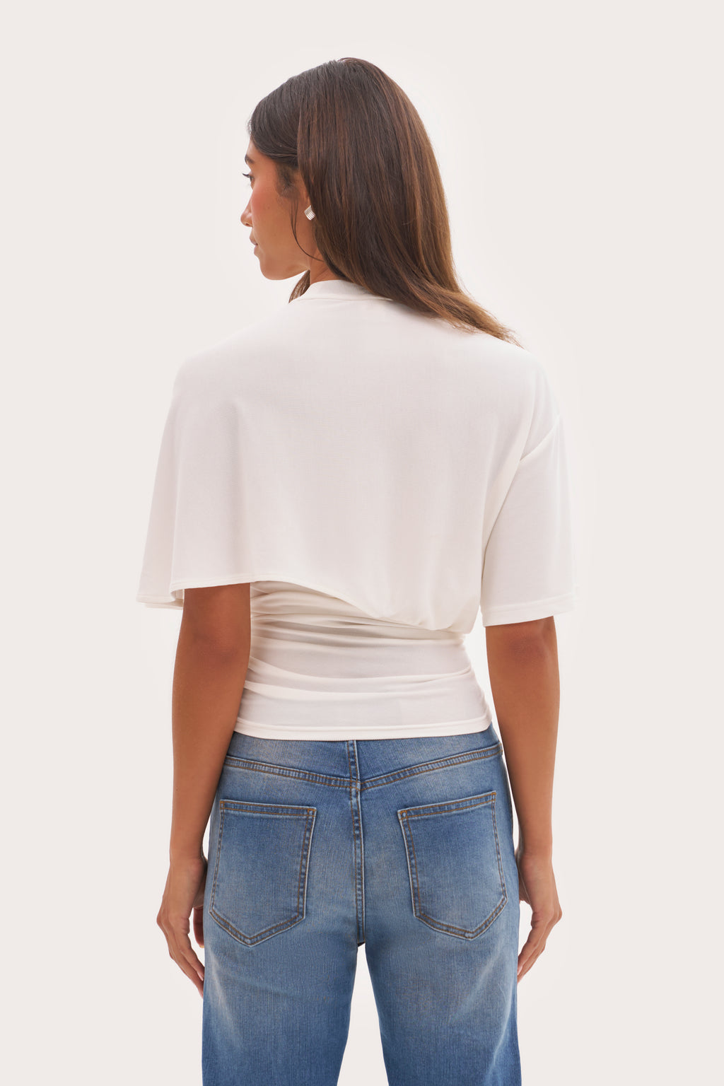 Relaxed Baby Rib Top - White