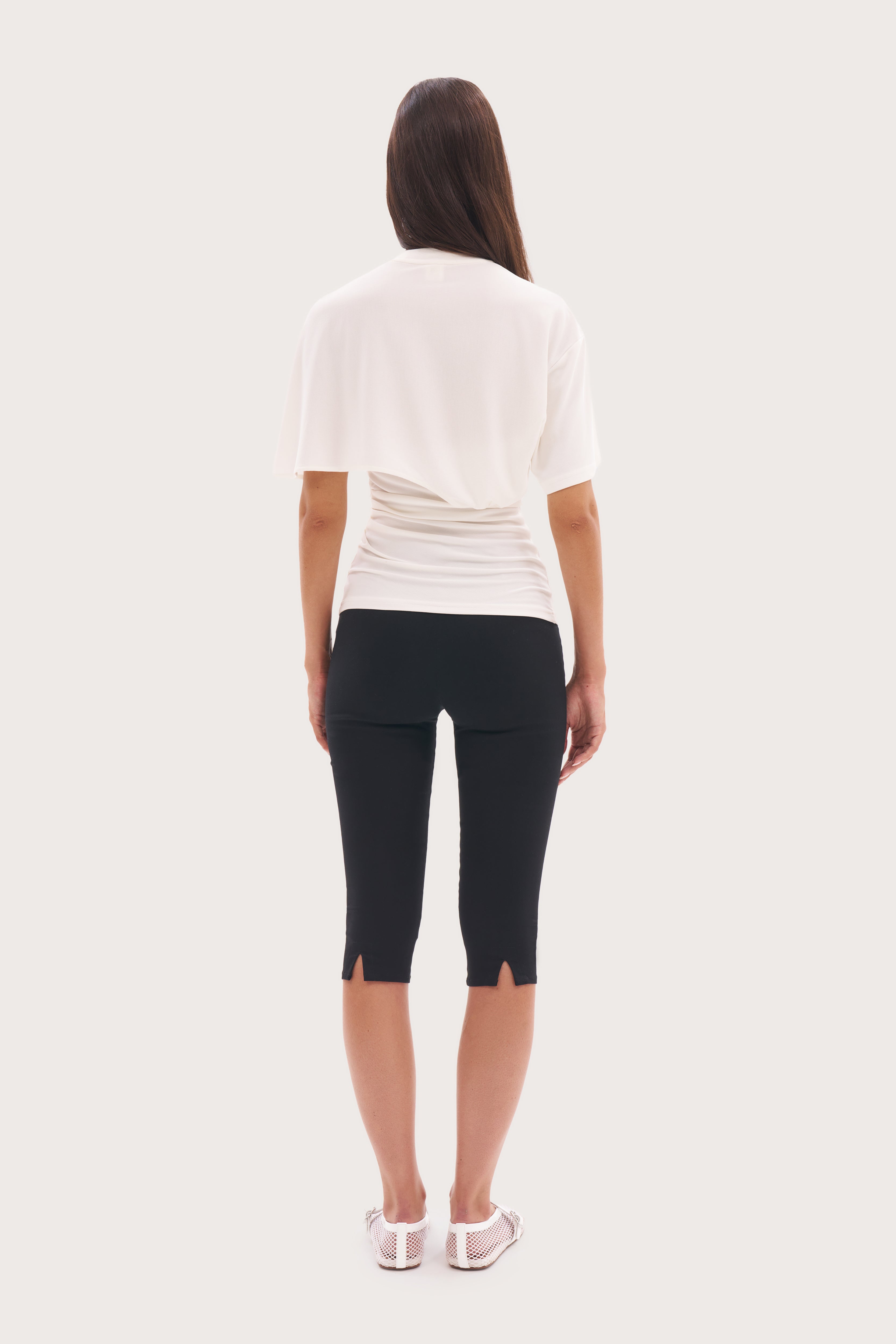 Relaxed Baby Rib Top - White
