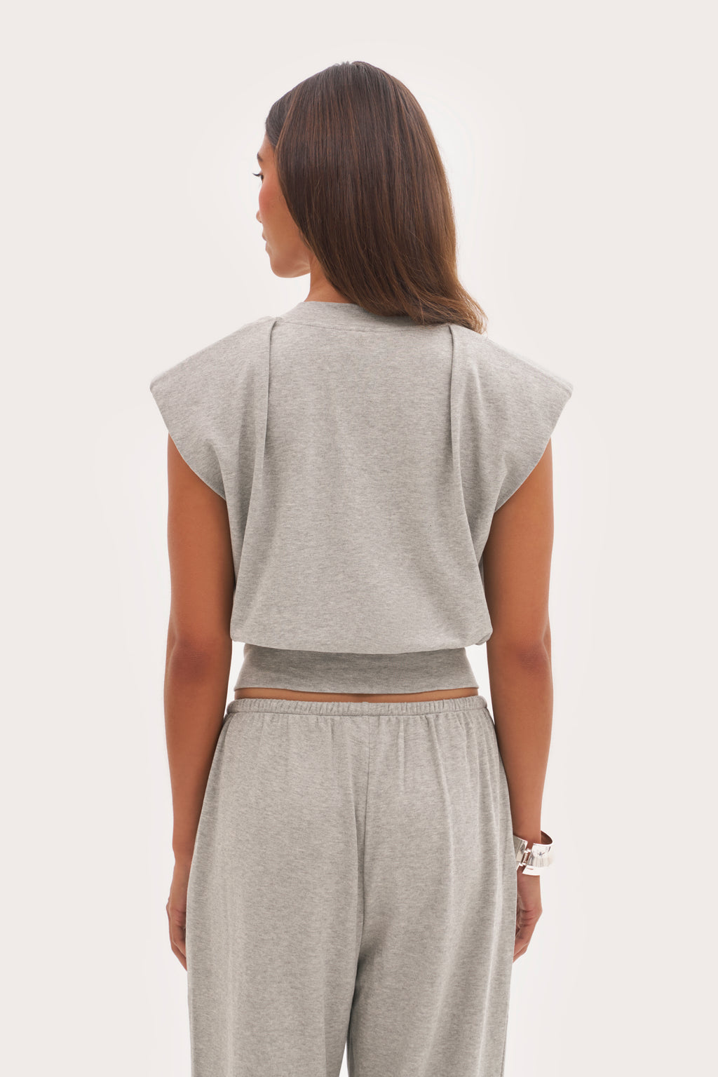 Sleeveless Jersey Tee - Grey