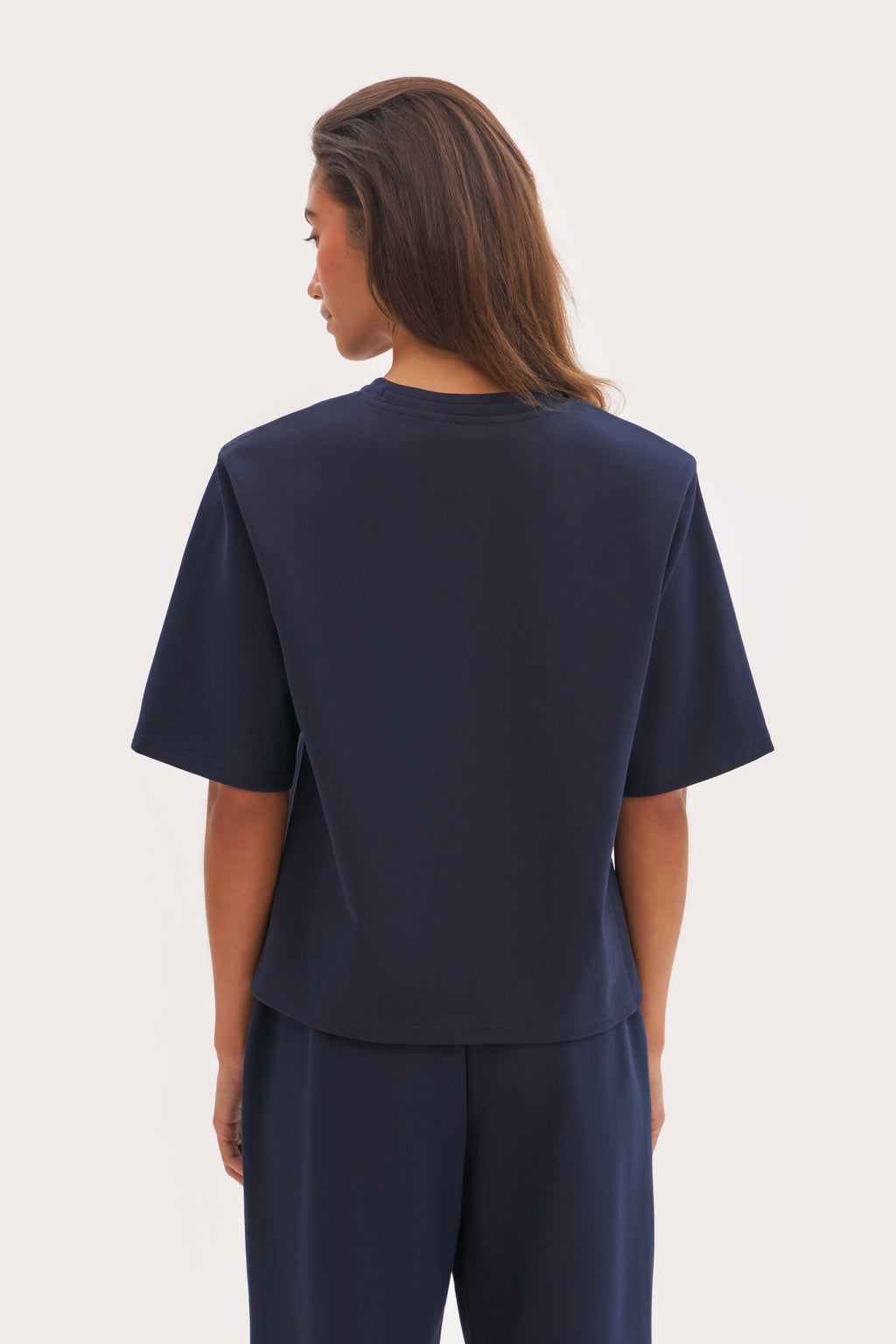 Twin Collar Power Tee - Navy