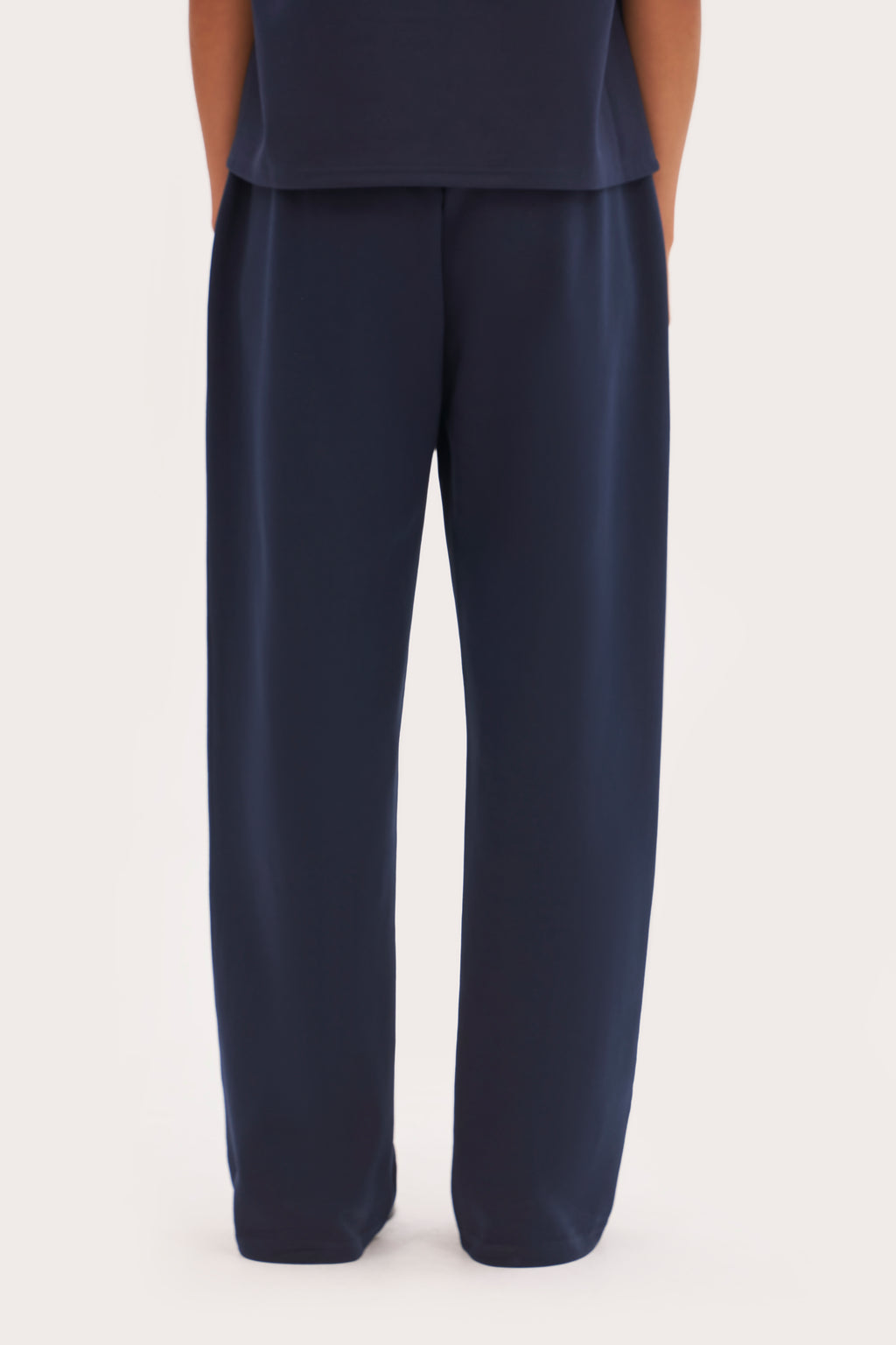 Jersey Straight Leg Joggers - Navy