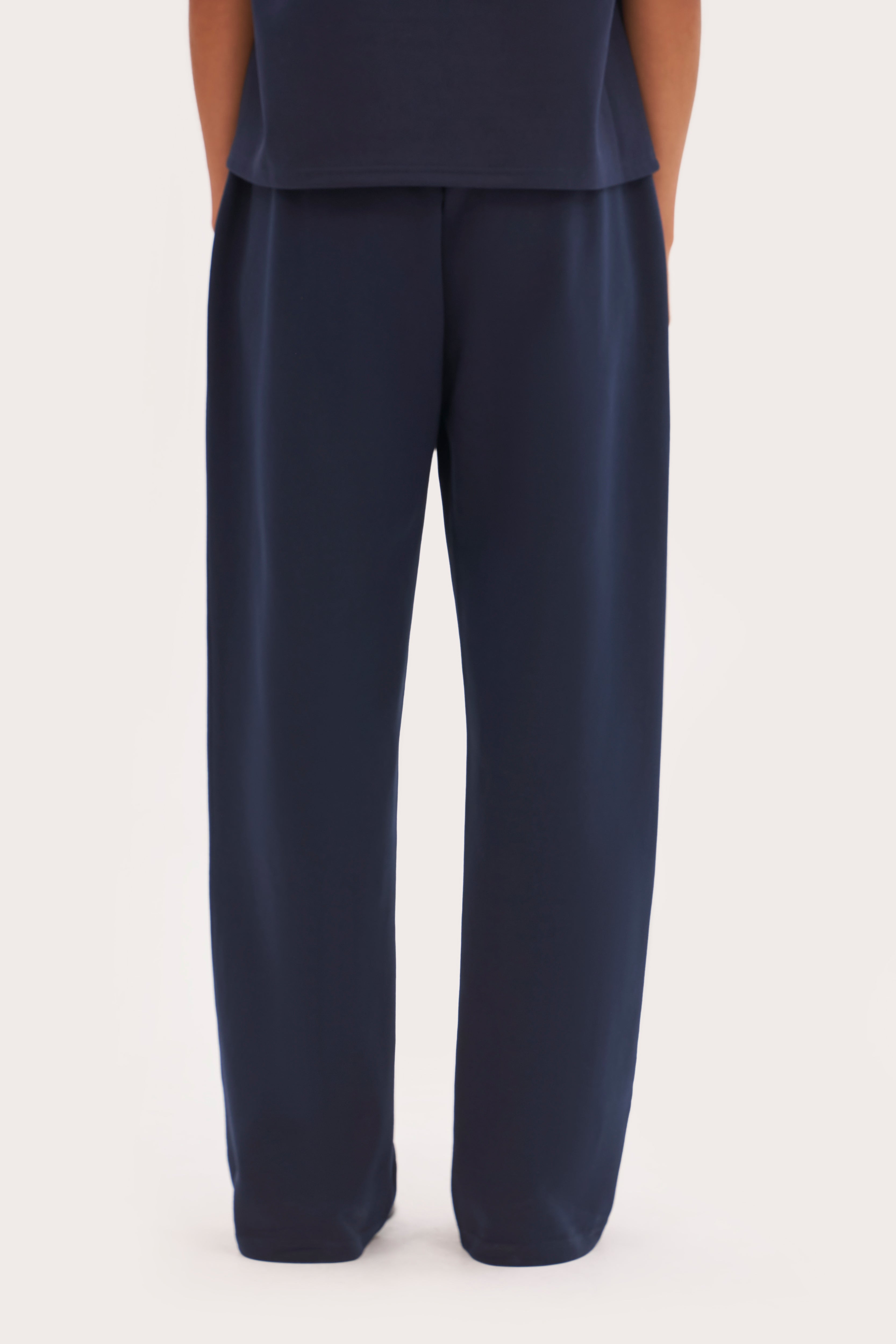Jersey Straight Leg Joggers - Navy
