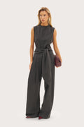 Alba Scarf Tie Jumpsuit - Black