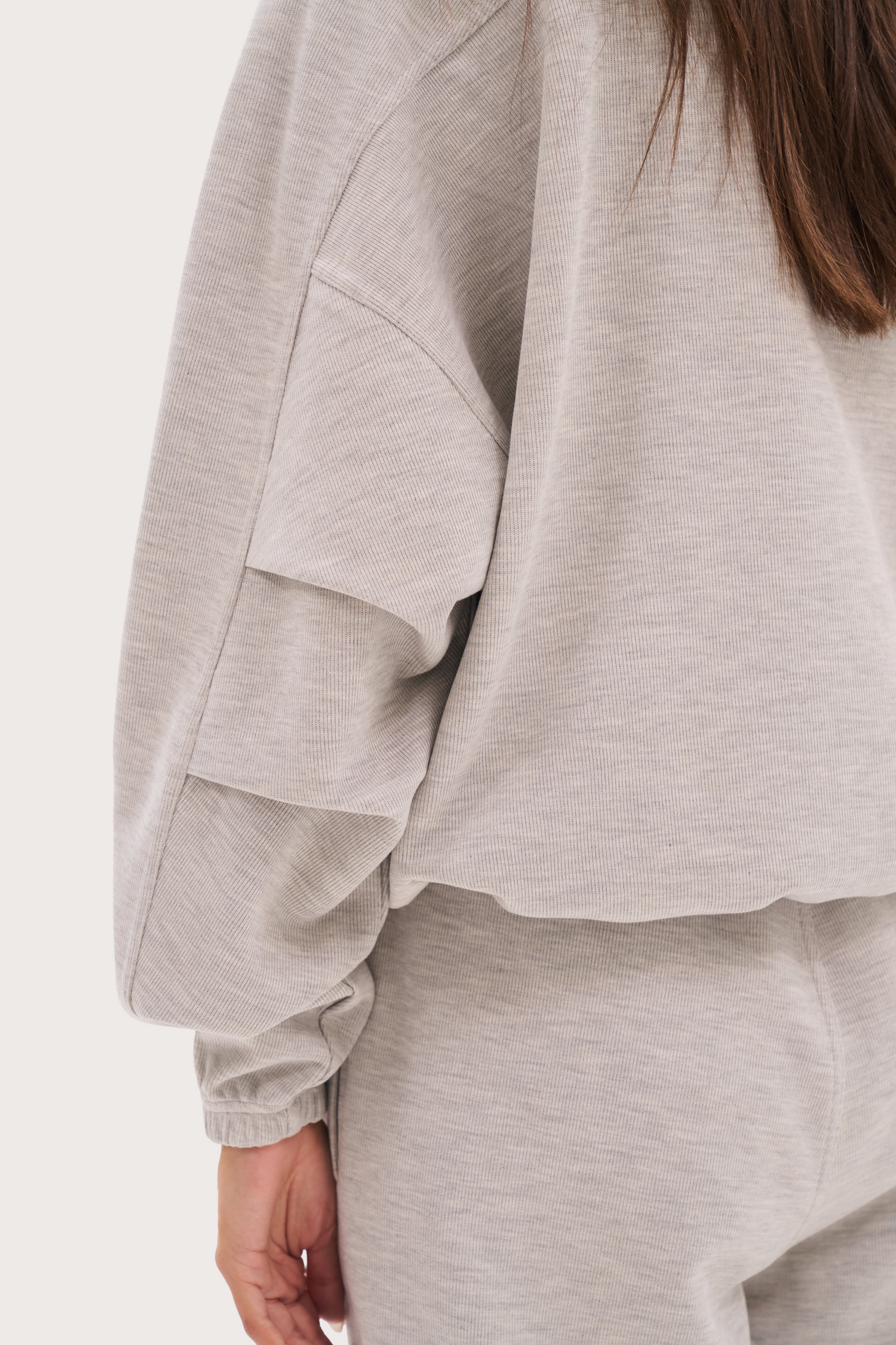 Daily Errands Oversized Jumper - Grey Marl