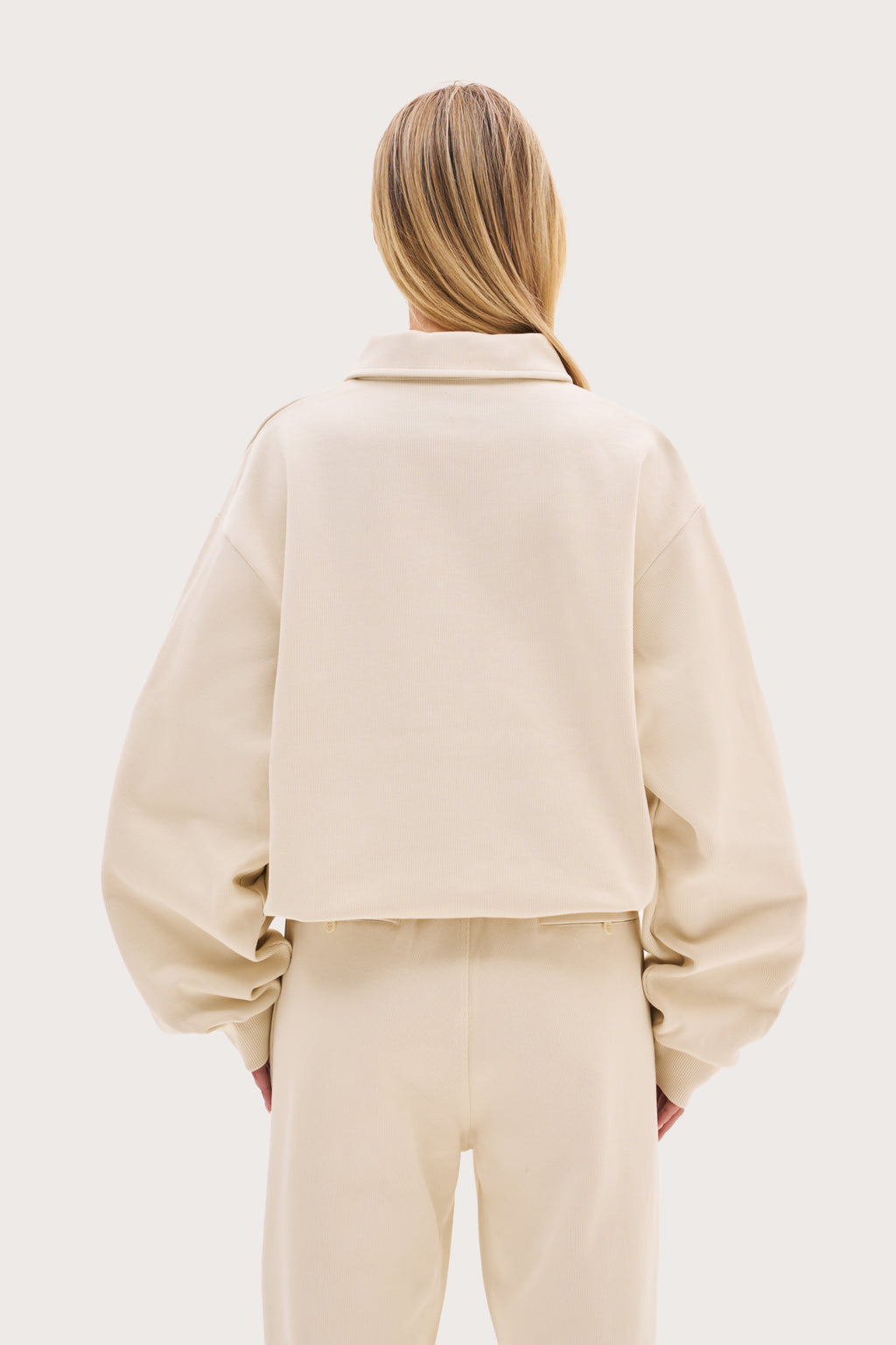 Reworked Daily Errands Collared Sweatshirt - Vintage White