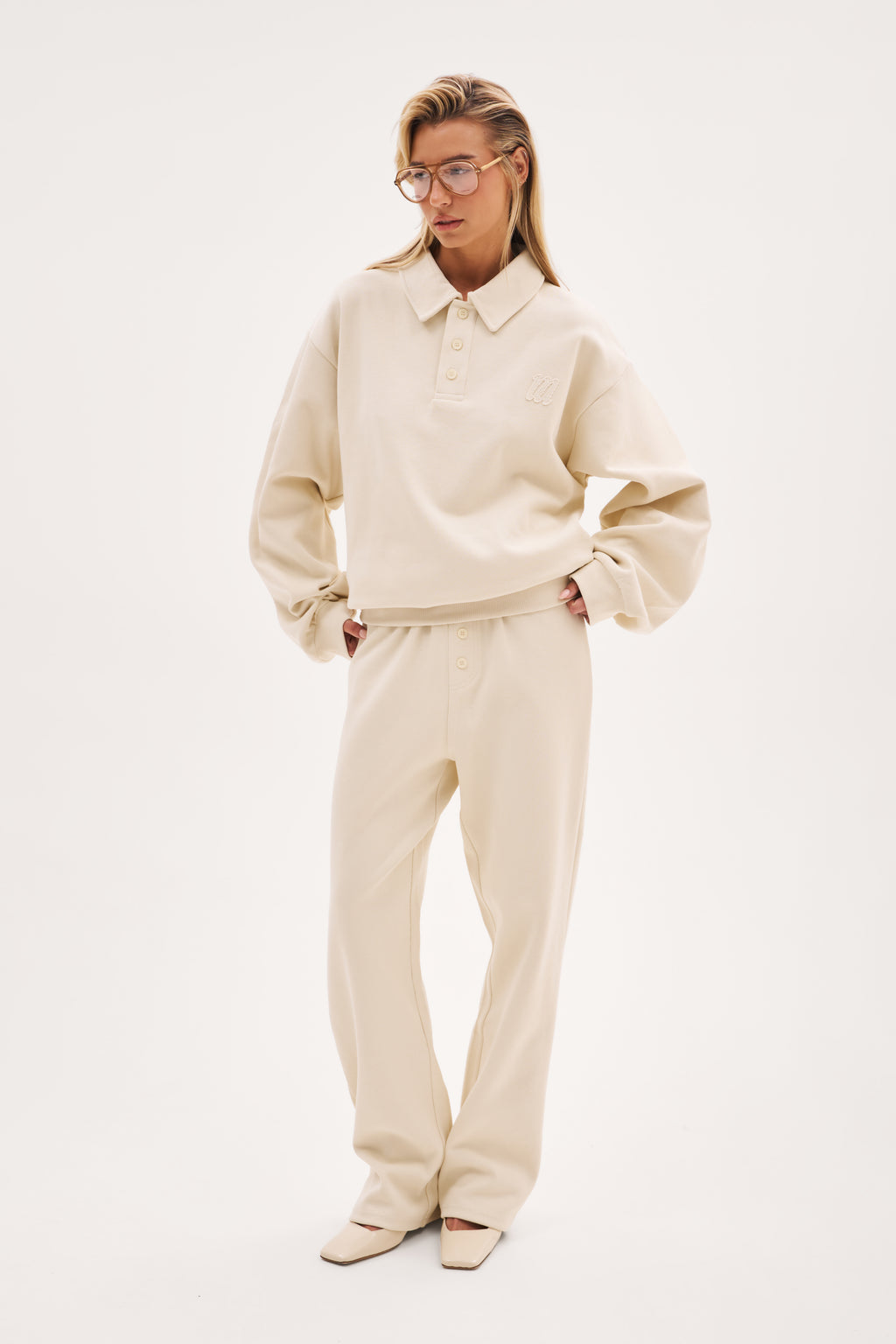 Reworked Daily Errands Straight Leg Joggers - Vintage White