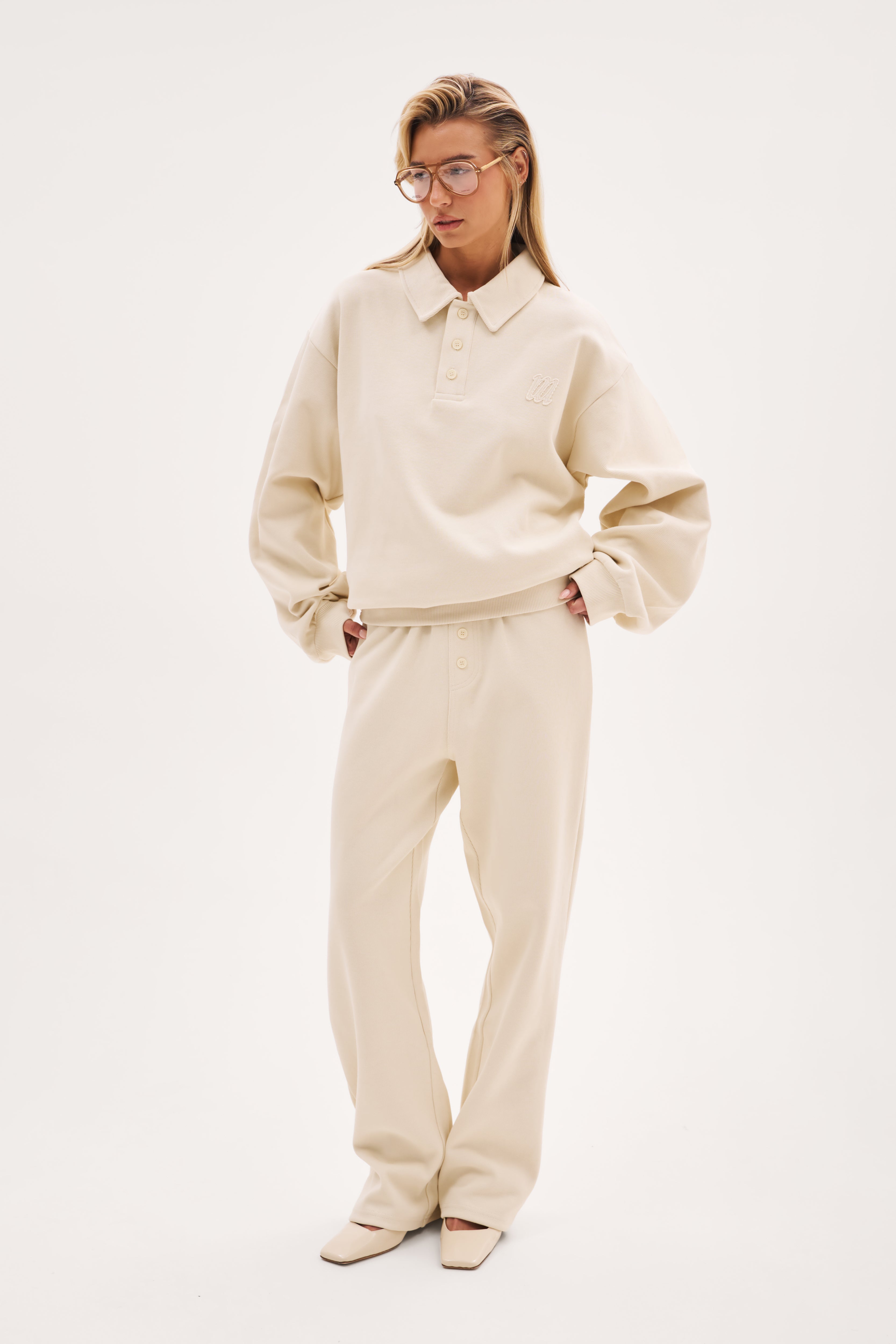 Reworked Daily Errands Straight Leg Joggers - Vintage White