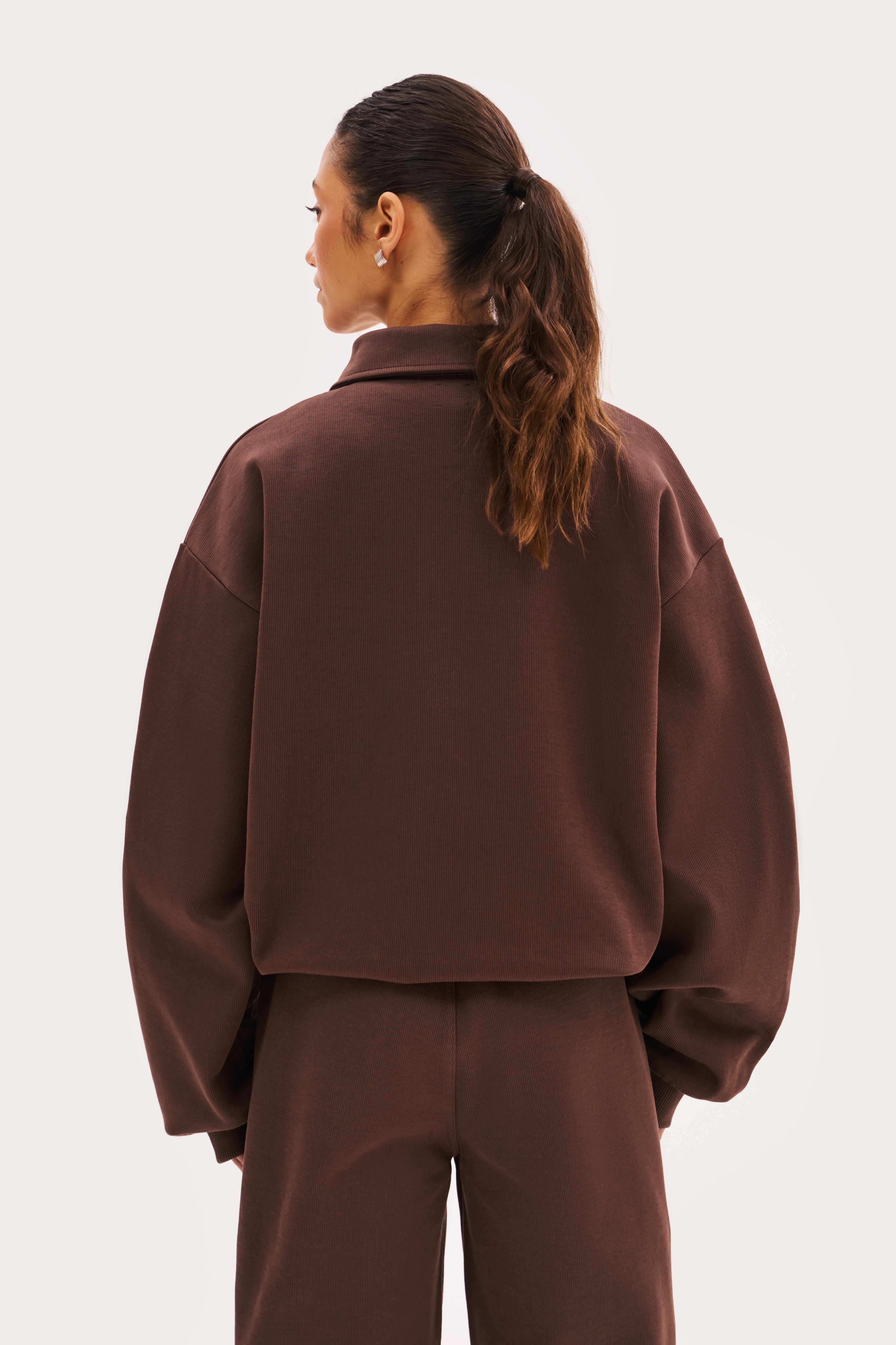 Reworked Daily Errands Collared Sweatshirt - Washed Mocha