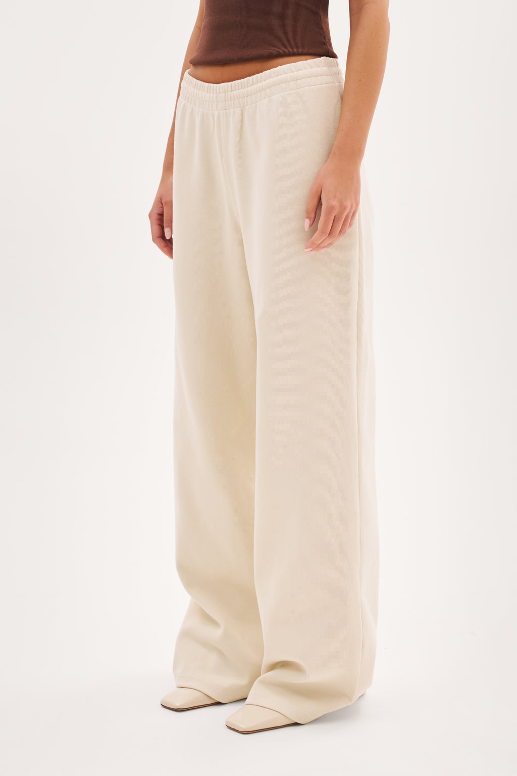 Reworked Daily Errands Wide Leg Joggers - Vintage White
