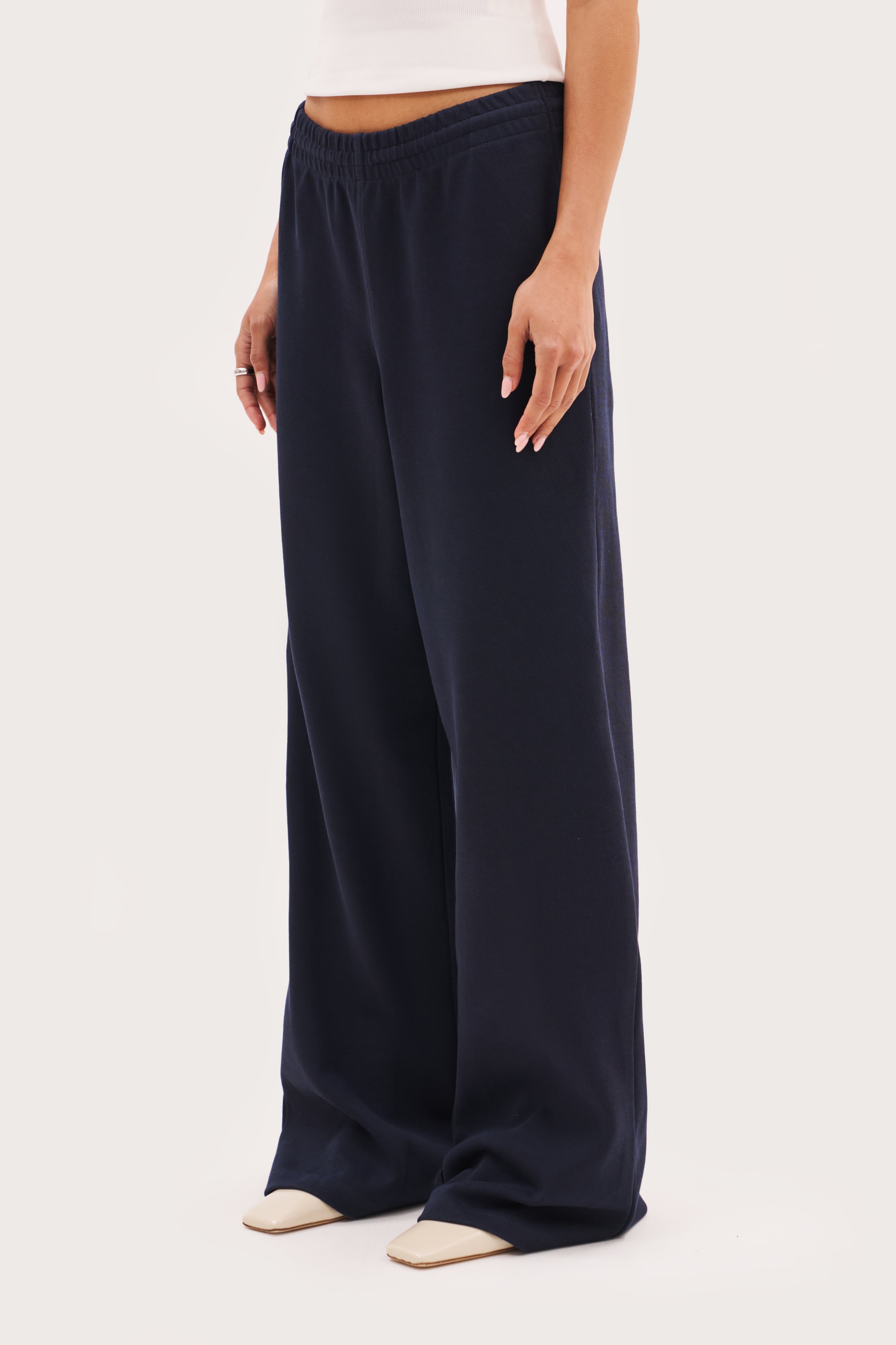 Reworked Daily Errands Wide Leg Joggers - Navy