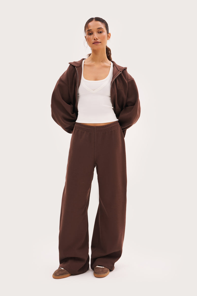 Reworked Daily Errands Wide Leg Joggers - Washed Mocha