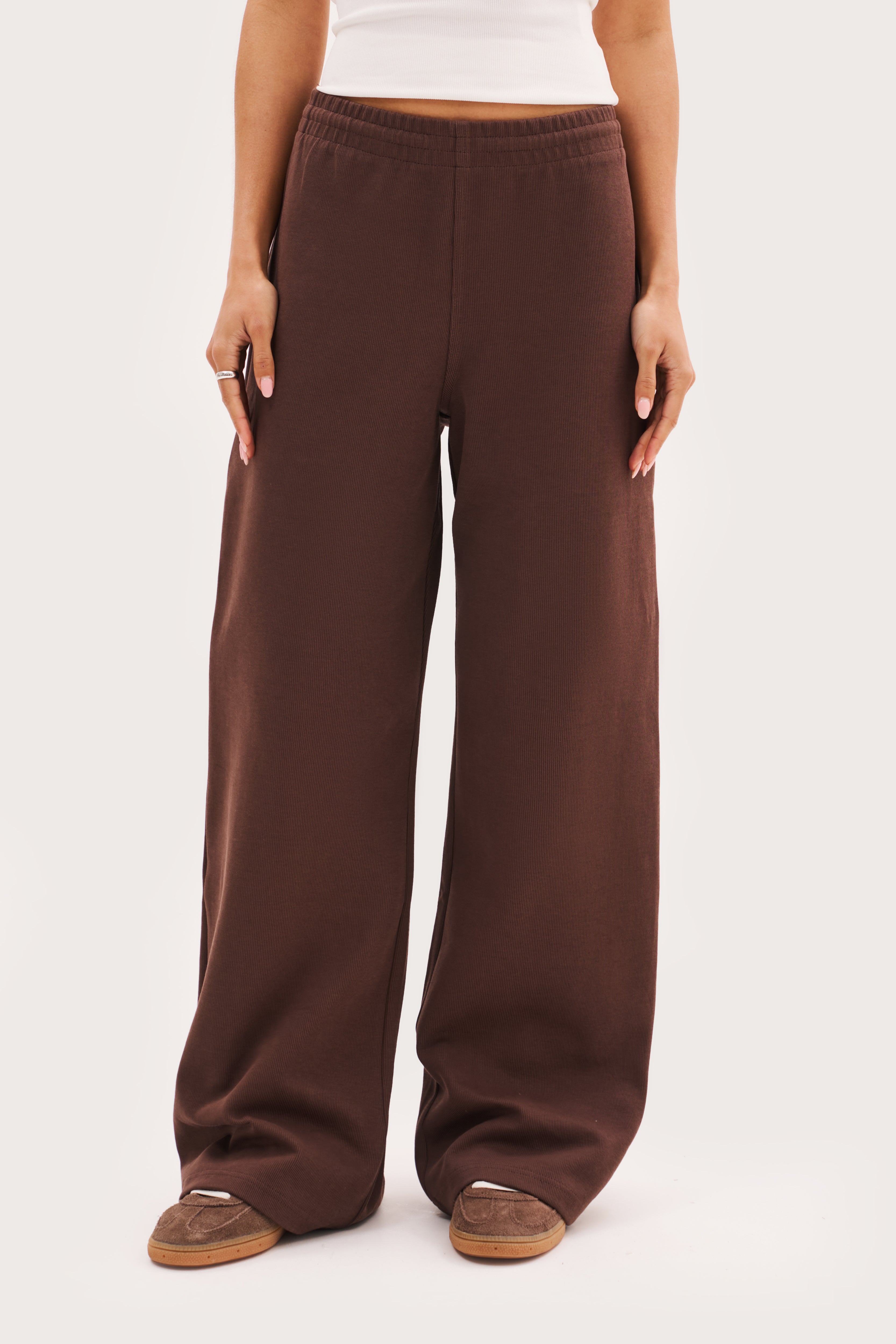 Reworked Daily Errands Wide Leg Joggers - Washed Mocha