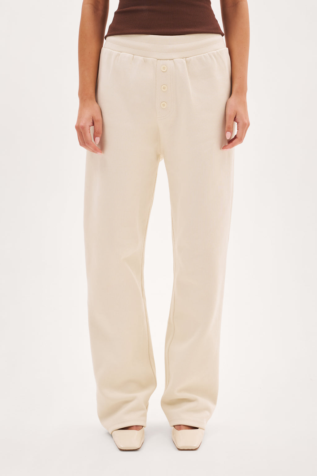 Reworked Daily Errands Straight Leg Joggers - Vintage White