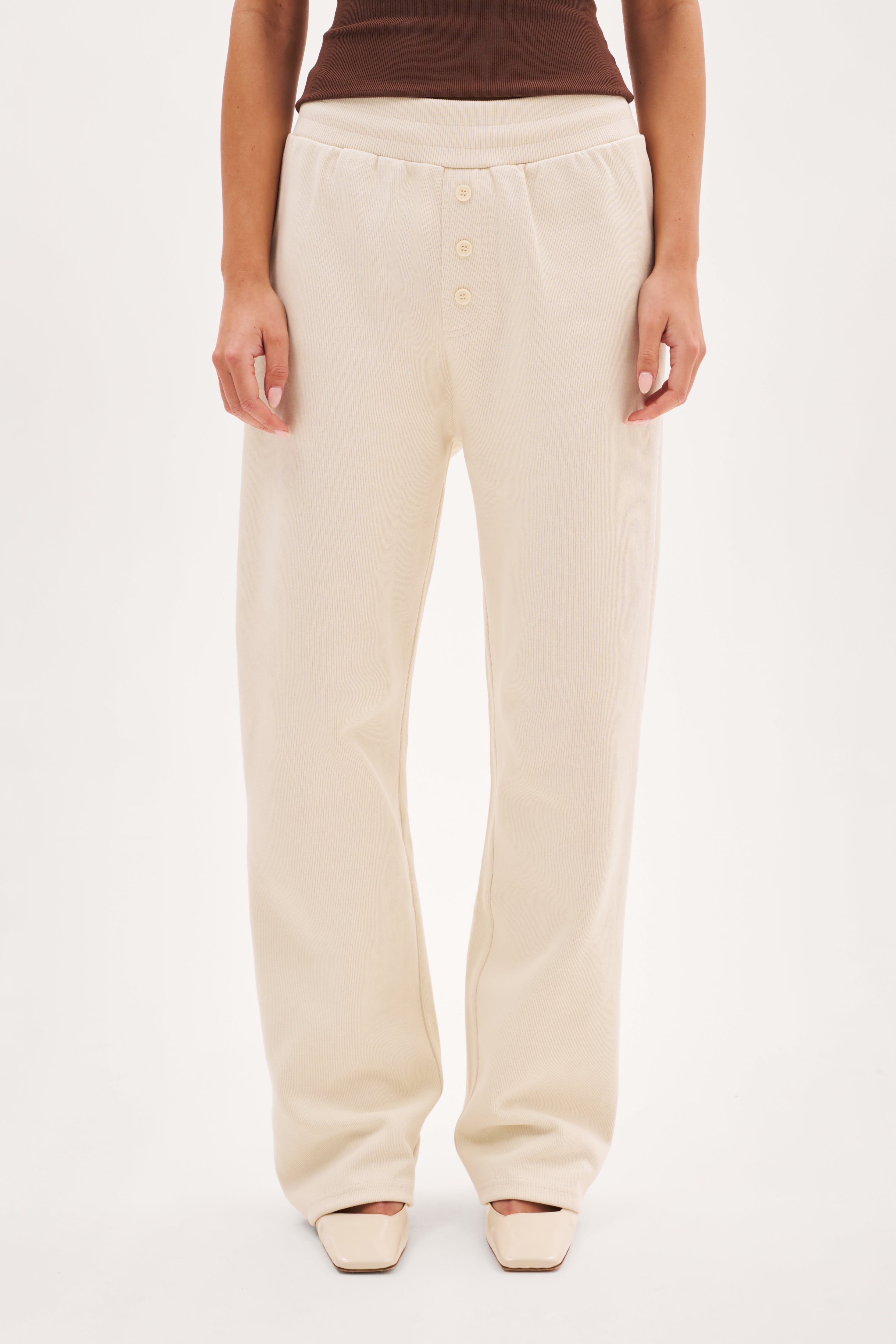 Reworked Daily Errands Straight Leg Joggers - Vintage White
